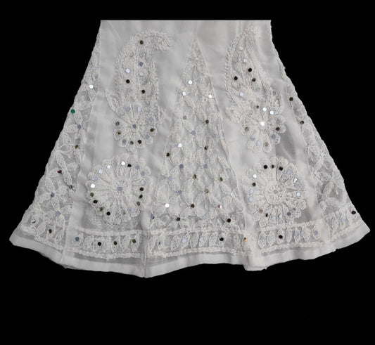 Chikankari Mirrorwork Sharara - The Hijab Fairy
