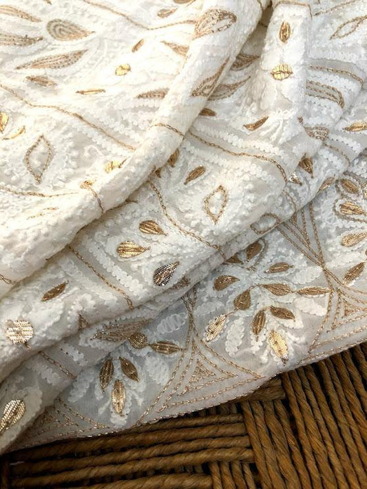 Chikankari Kurta with Gota Work on Georgette: A Timeless Elegance