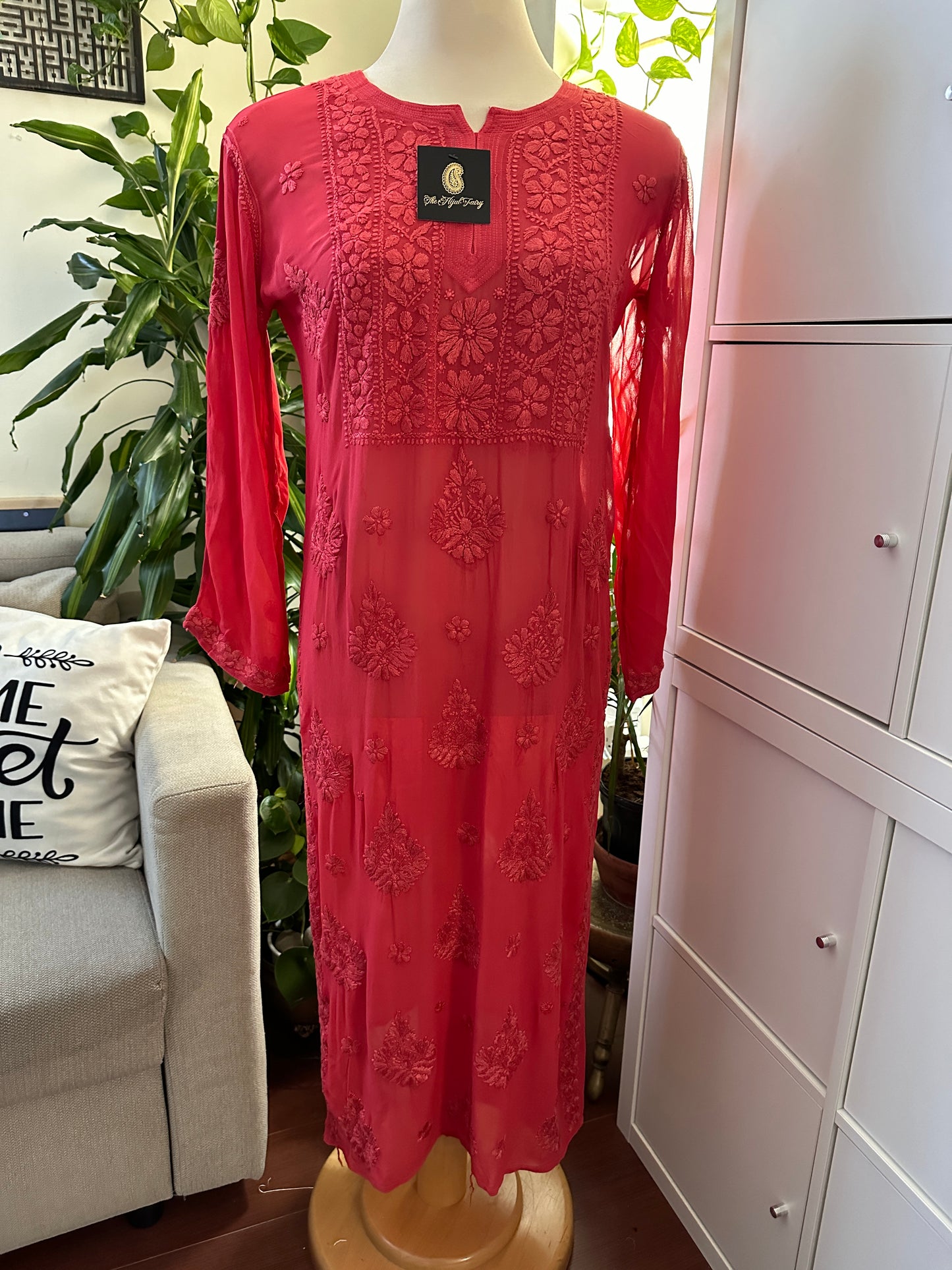 Coral Pink - Premium Viscose Kurti