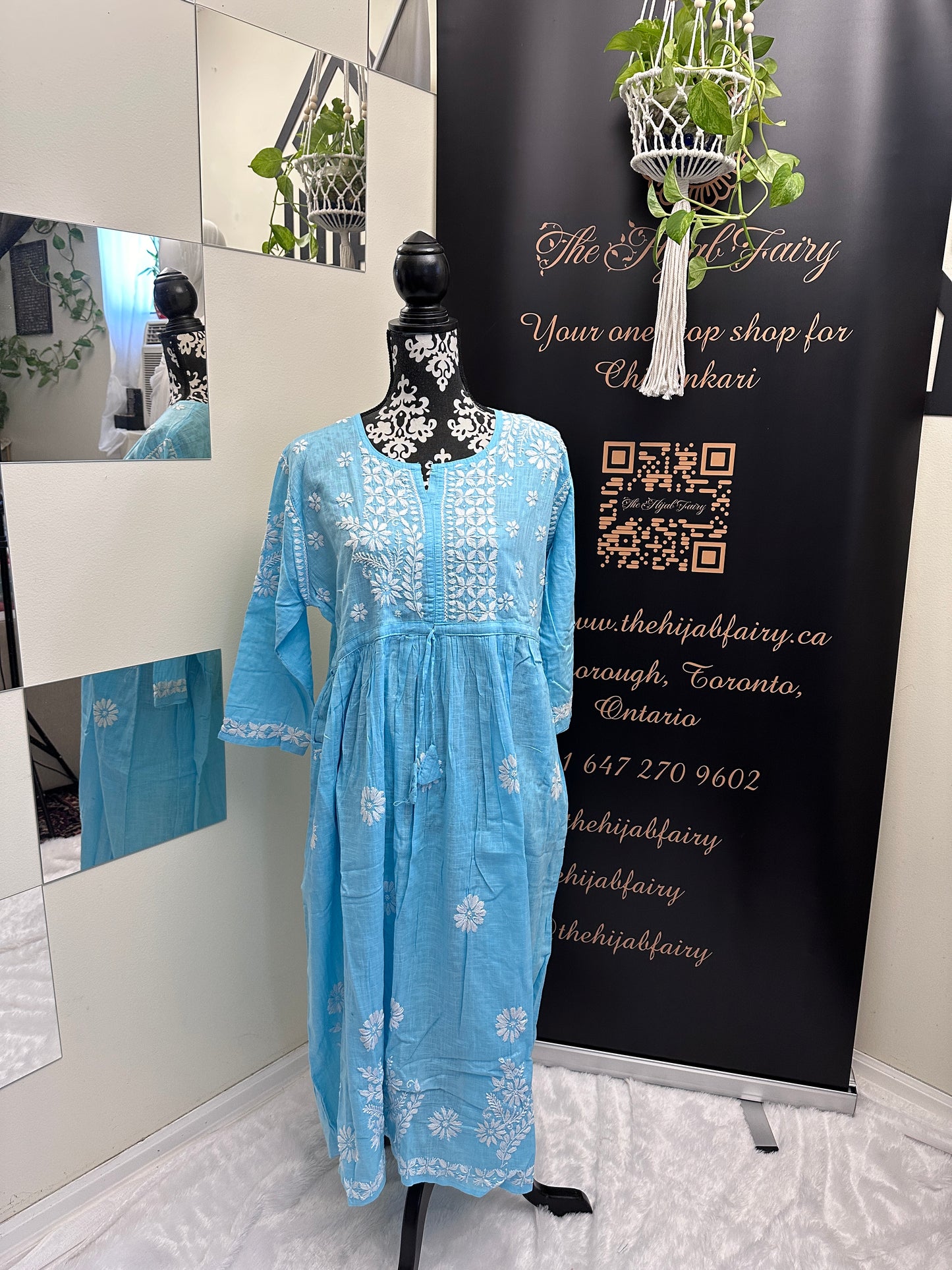 Blue - Slub Cotton Gown