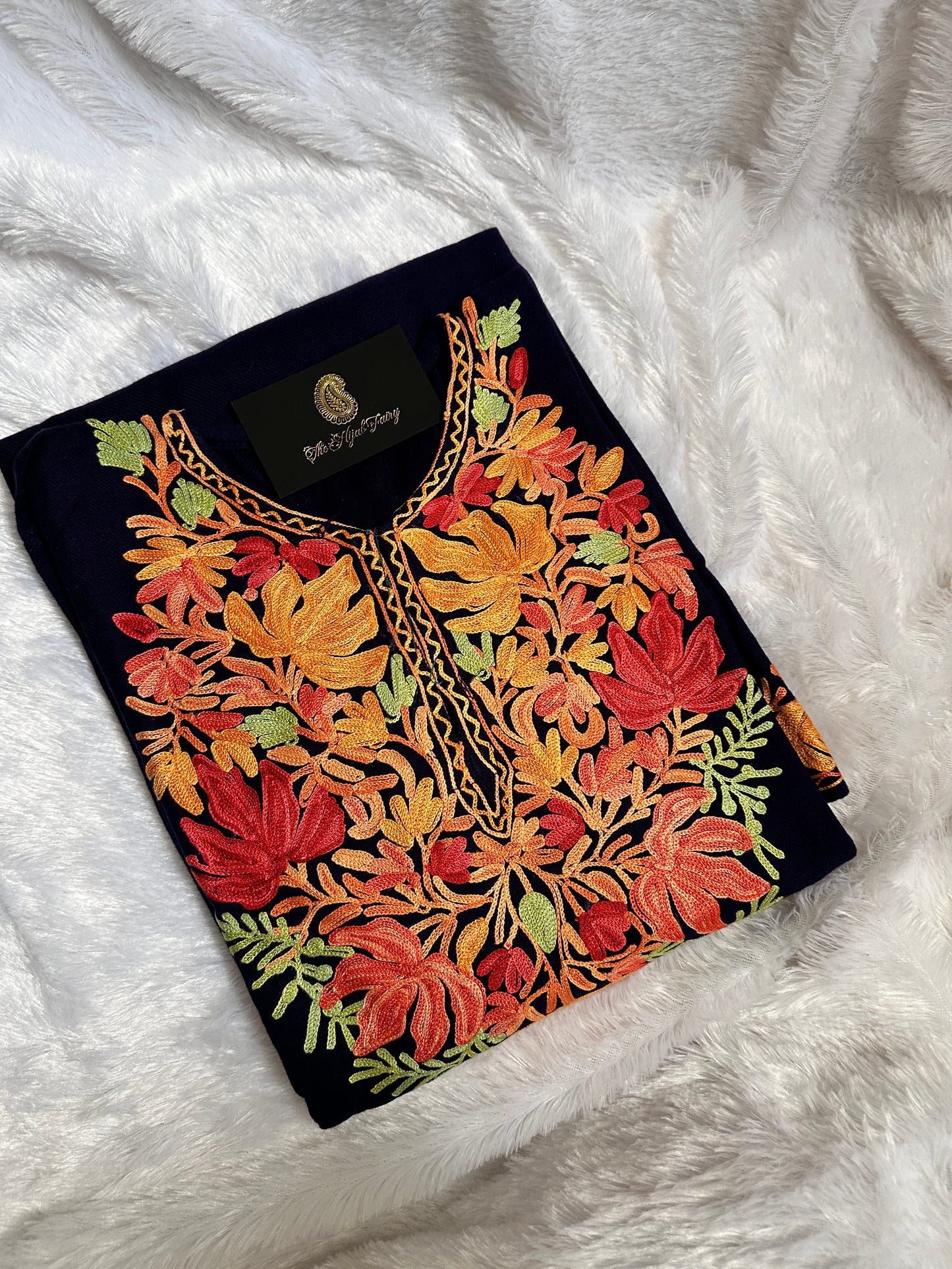 Pashmina Pheran - Navy Blue 3