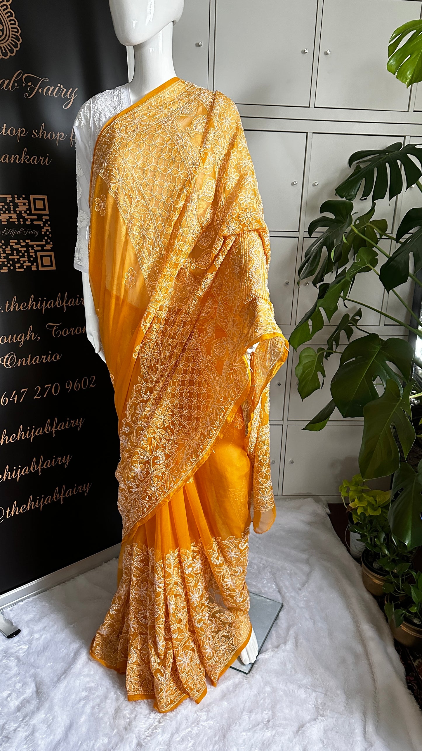 Mustard - Half Jaal Saree