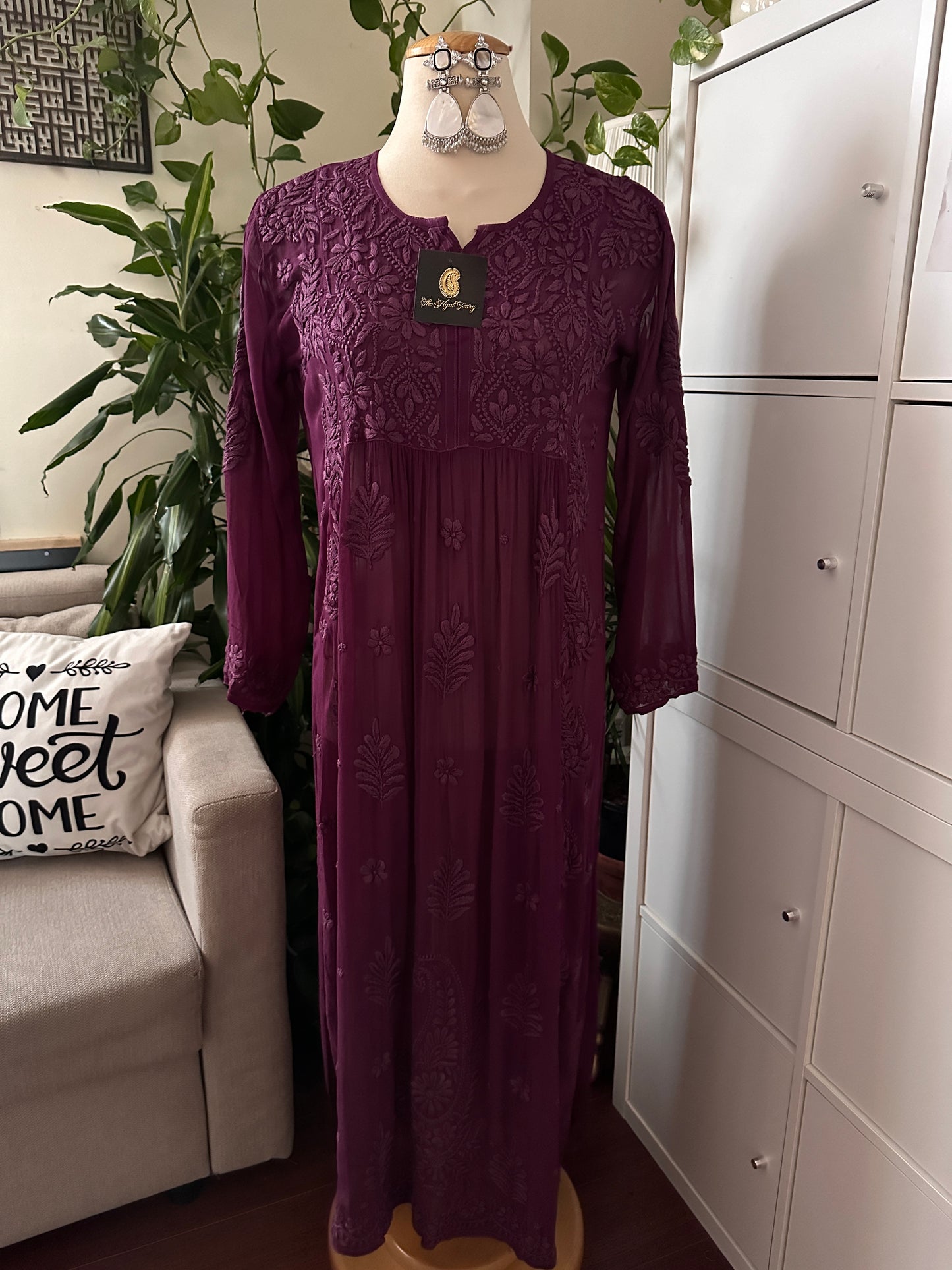 Deep Purple - Premium Viscose Nyra Cut Kurti