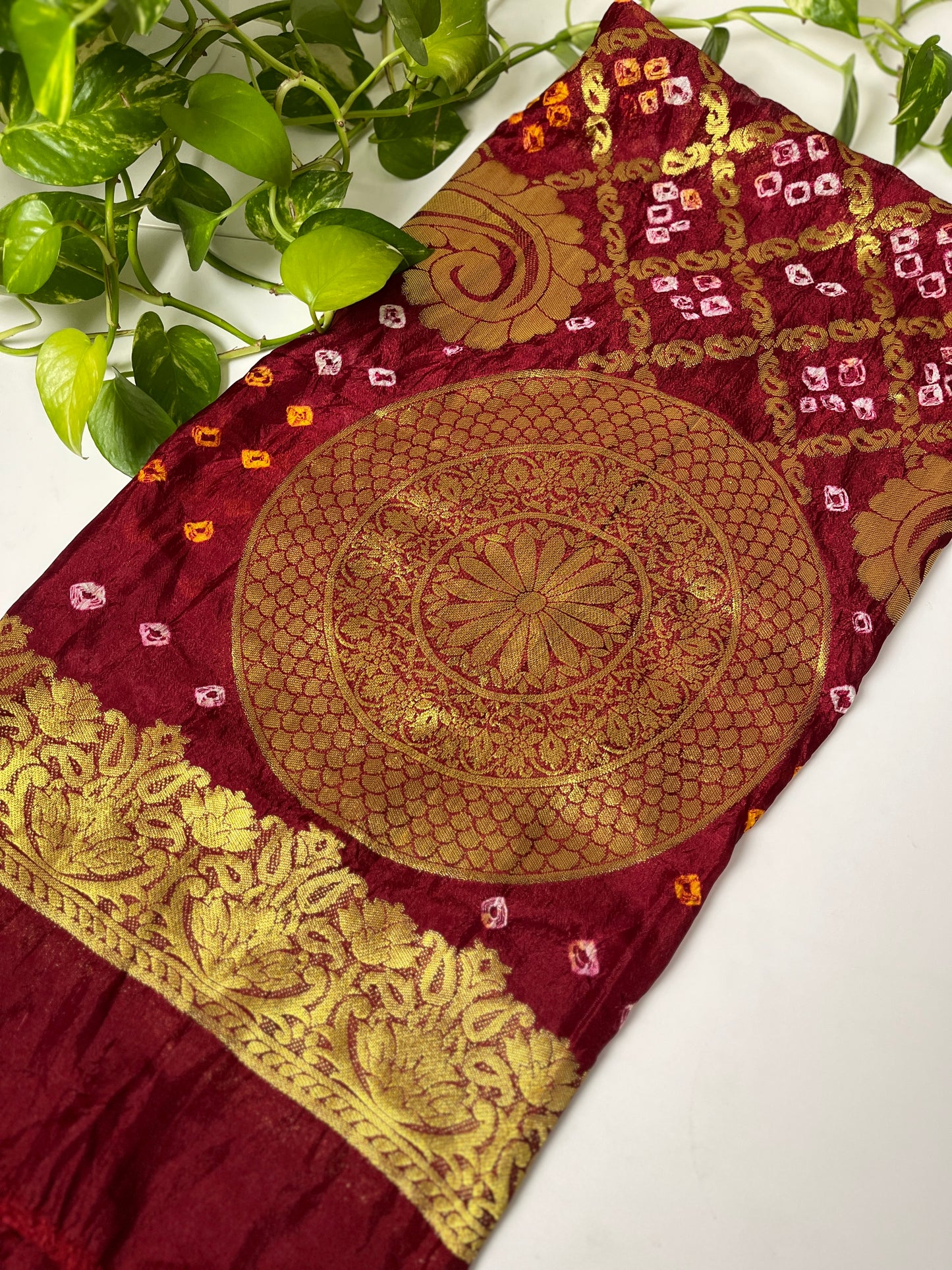 Gaji Soie Gharchola Dupatta ROUGE