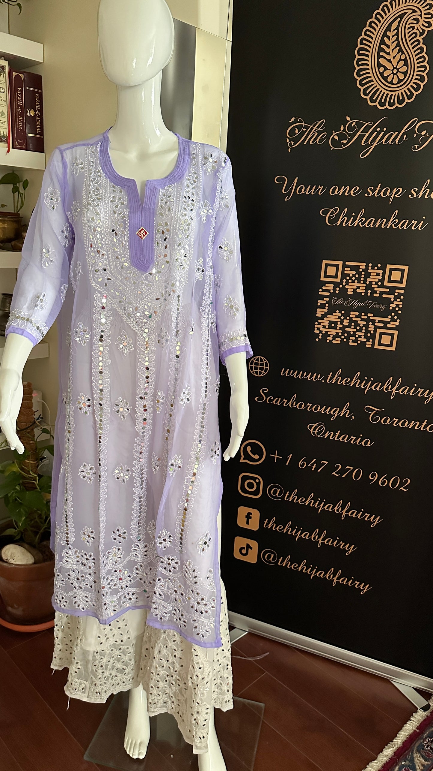 Lavender - Georgette Mirror Kurta