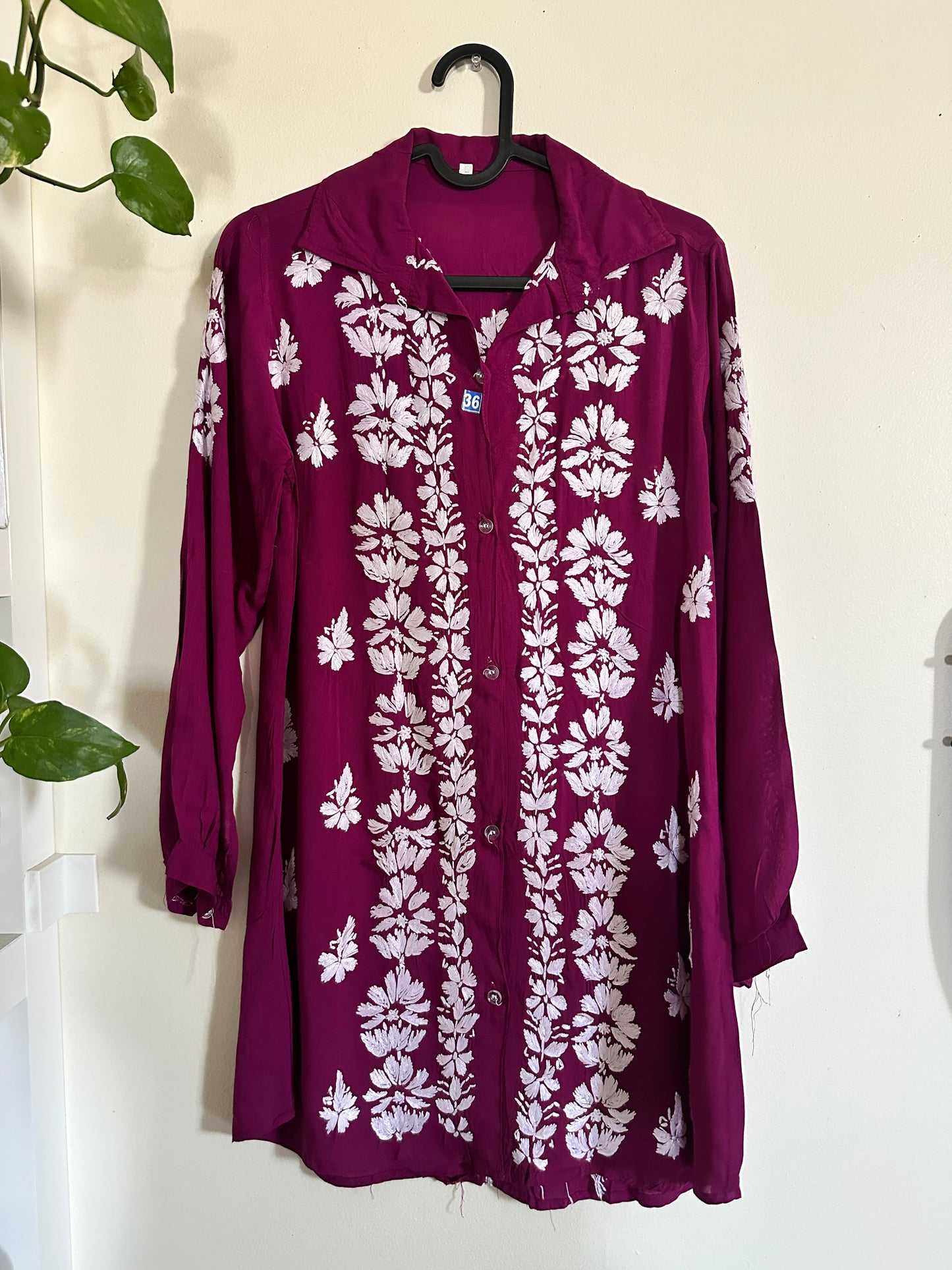 Wine - Modal Madhuri Short Shirt
