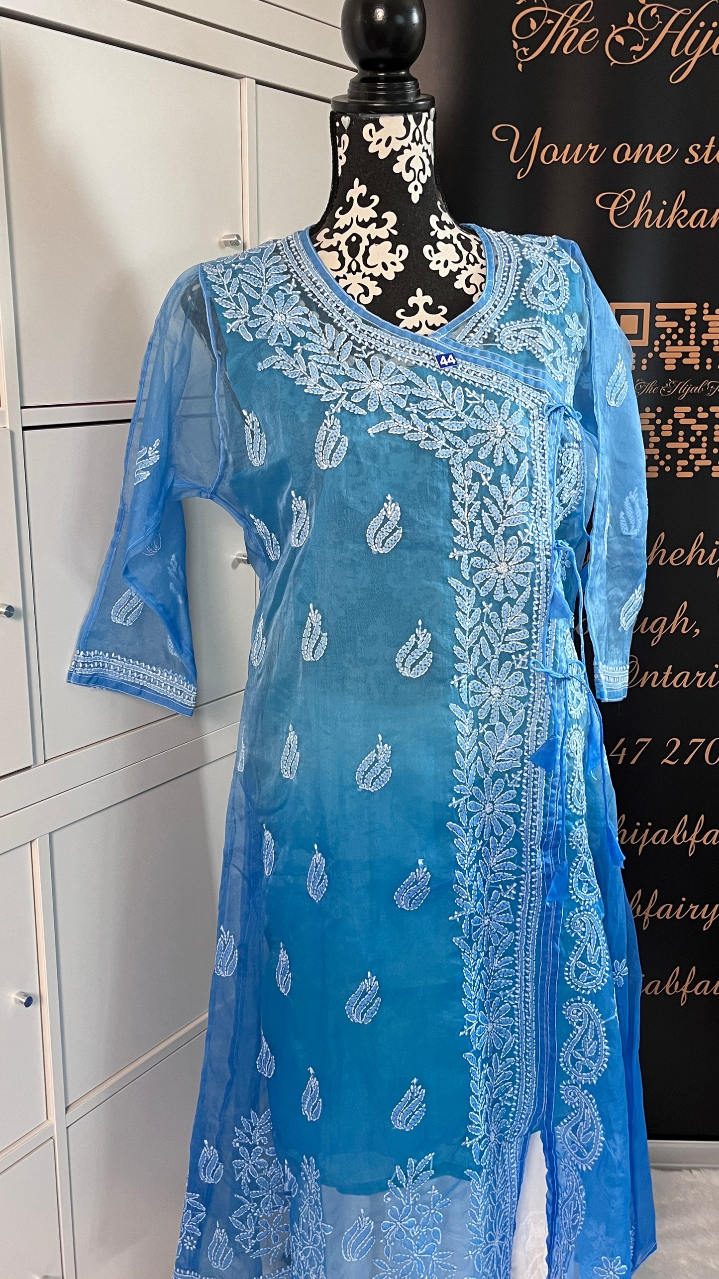 Organza Ombre Angrakha Bleu