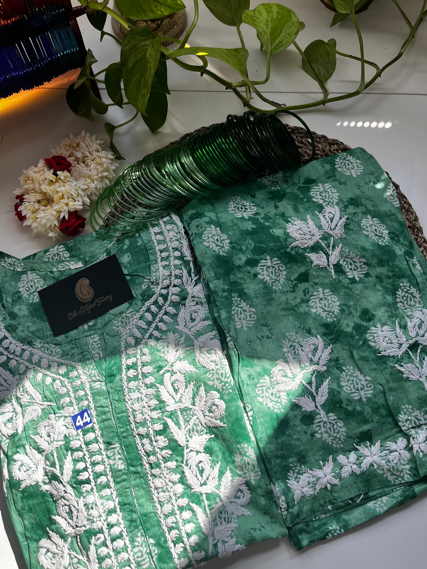 Green- Mul Printed Set - 2 Pc