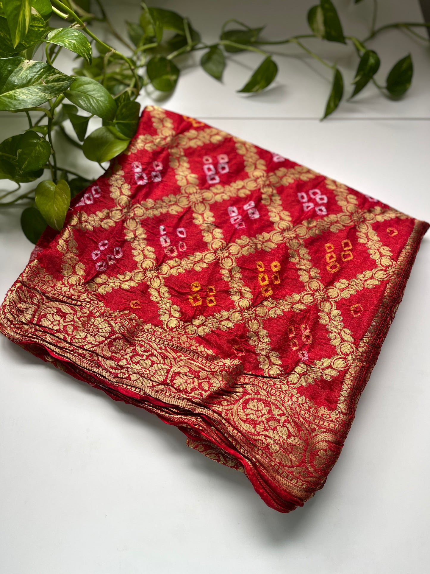 Gaji Soie Gharchola Dupatta ROUGE