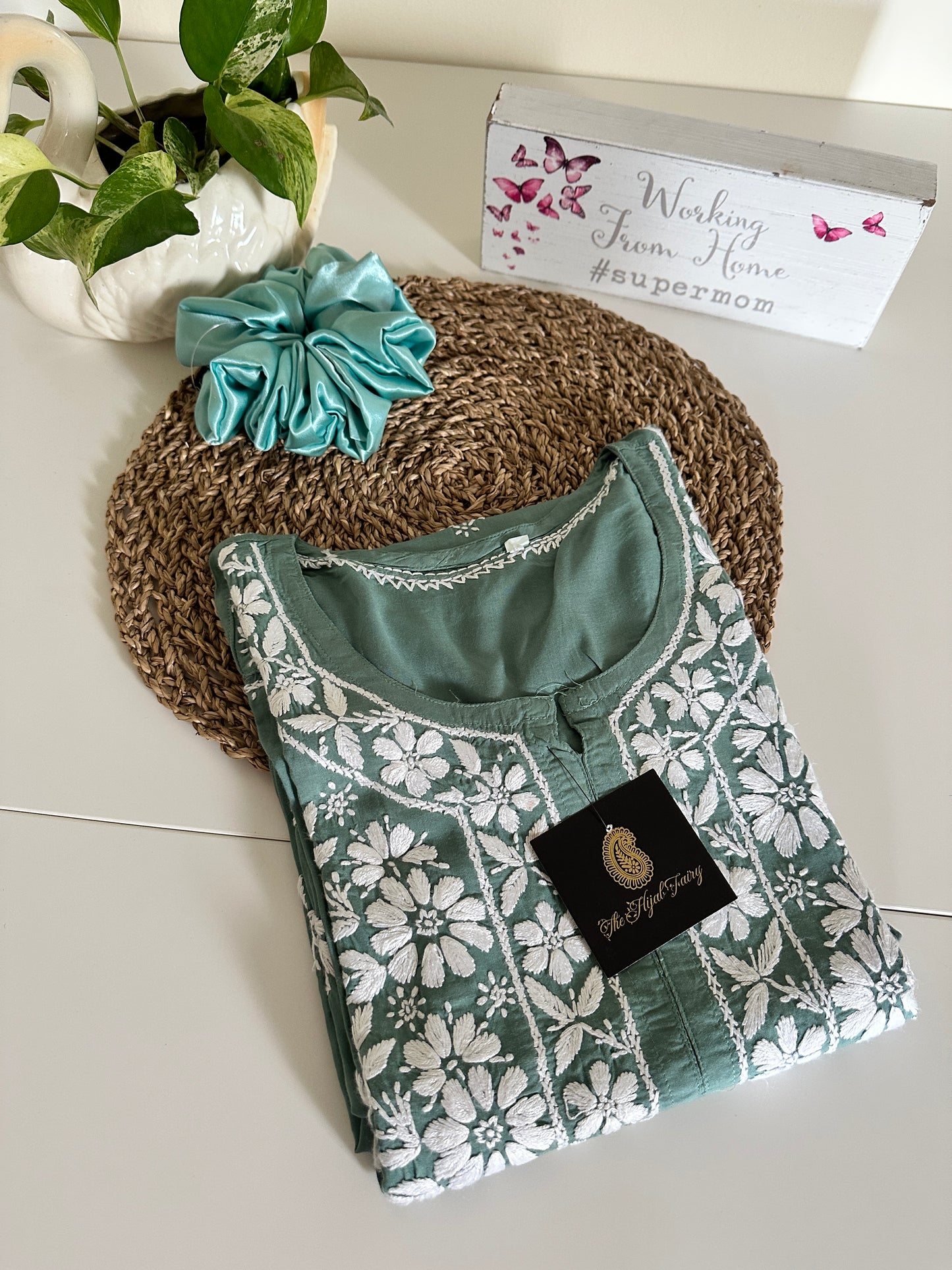 Jade Green - Modal Straight Long Kurta