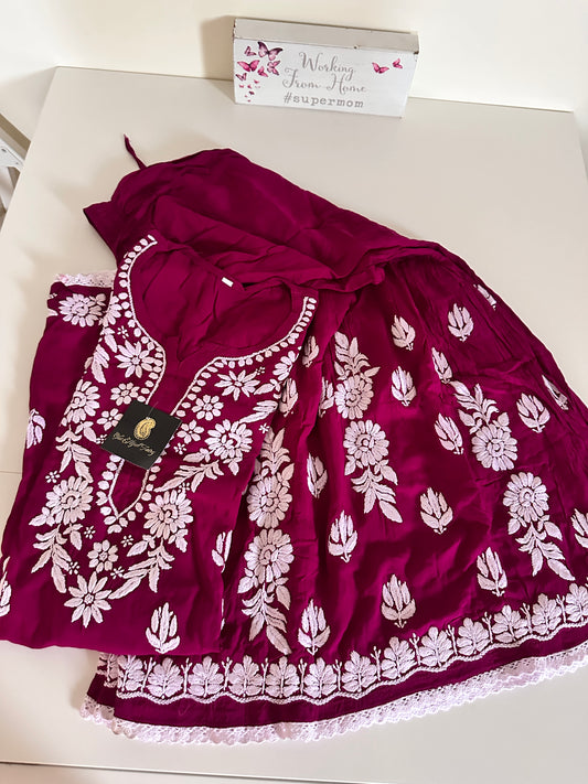 Wine - Modal Gharara Set