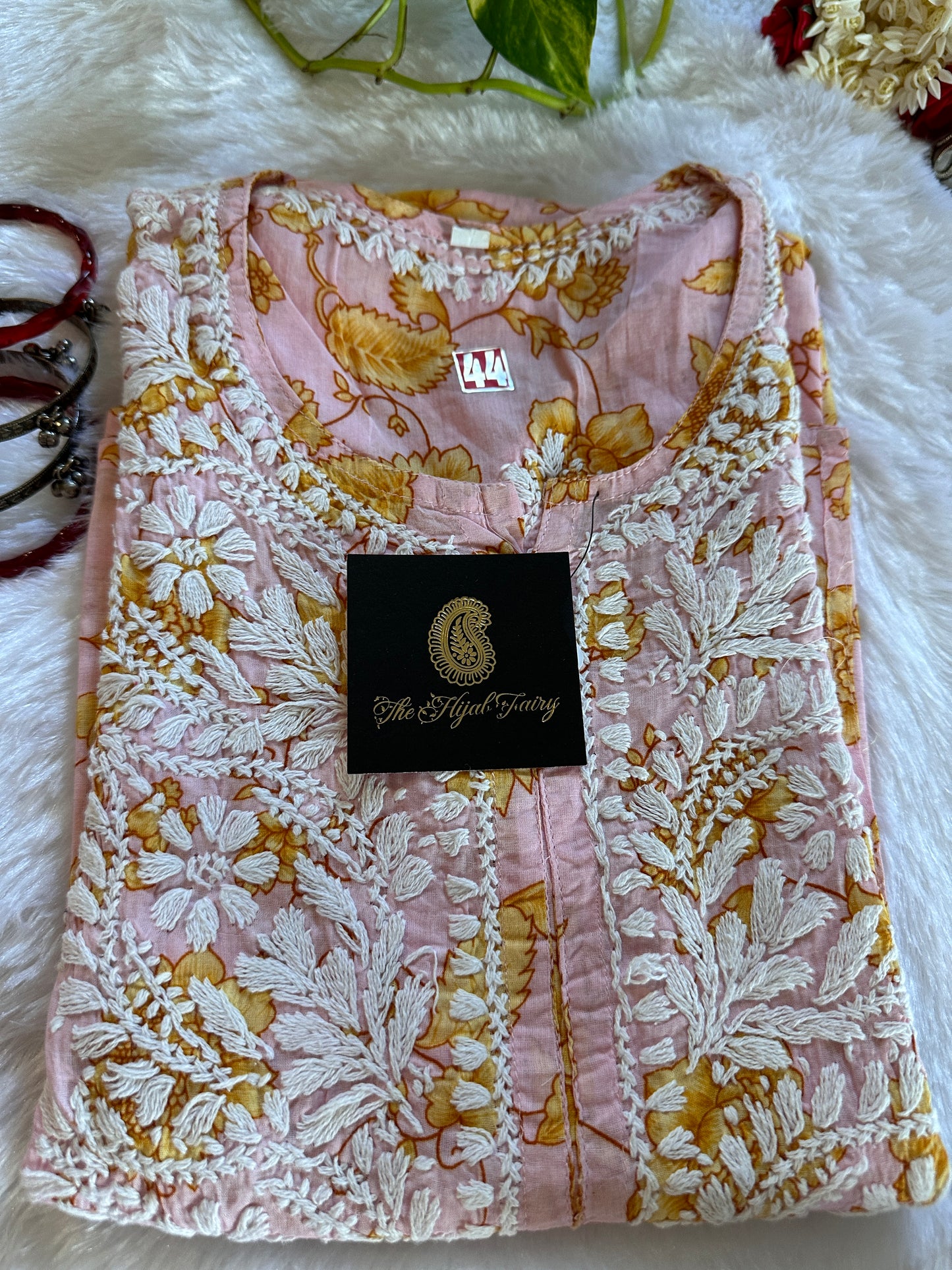 Mulmul Printed Kurti- Pink 5