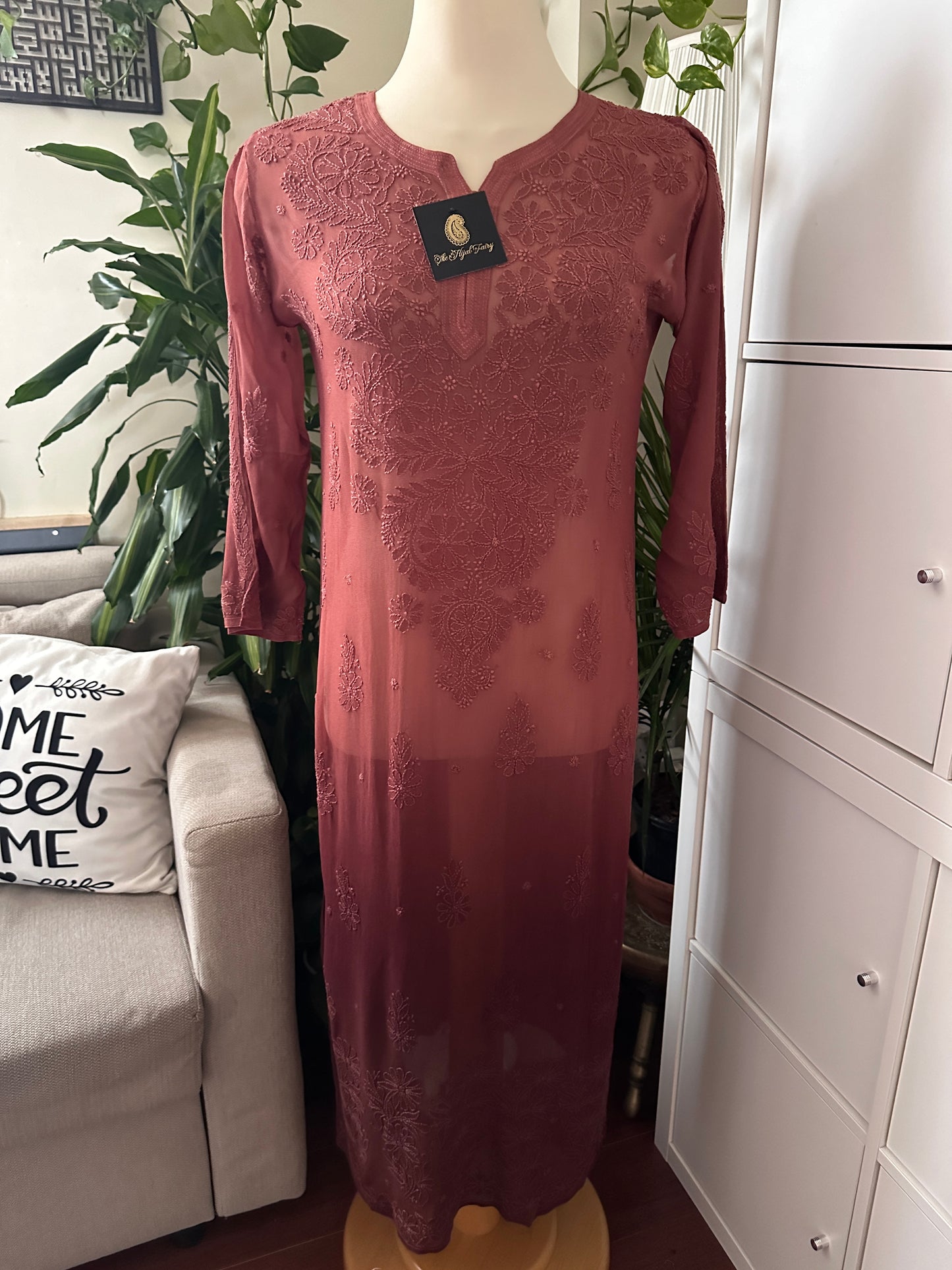 Amber Brown Ombré - Premium Viscose Kurti