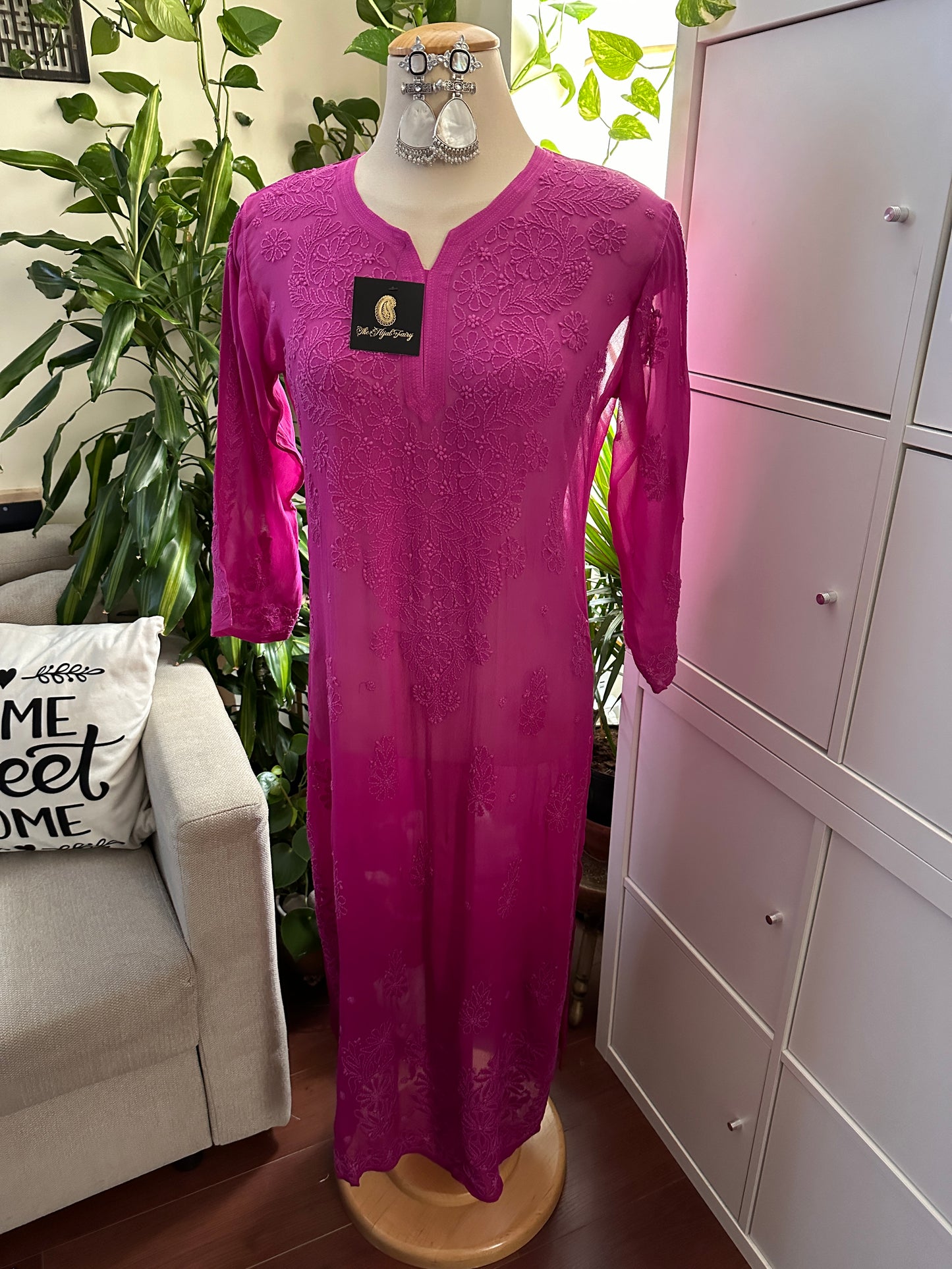 Magenta Ombré - Premium Viscose Kurti