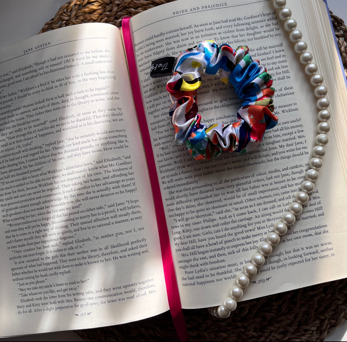 Celebrate! Dark Satin Scrunchie