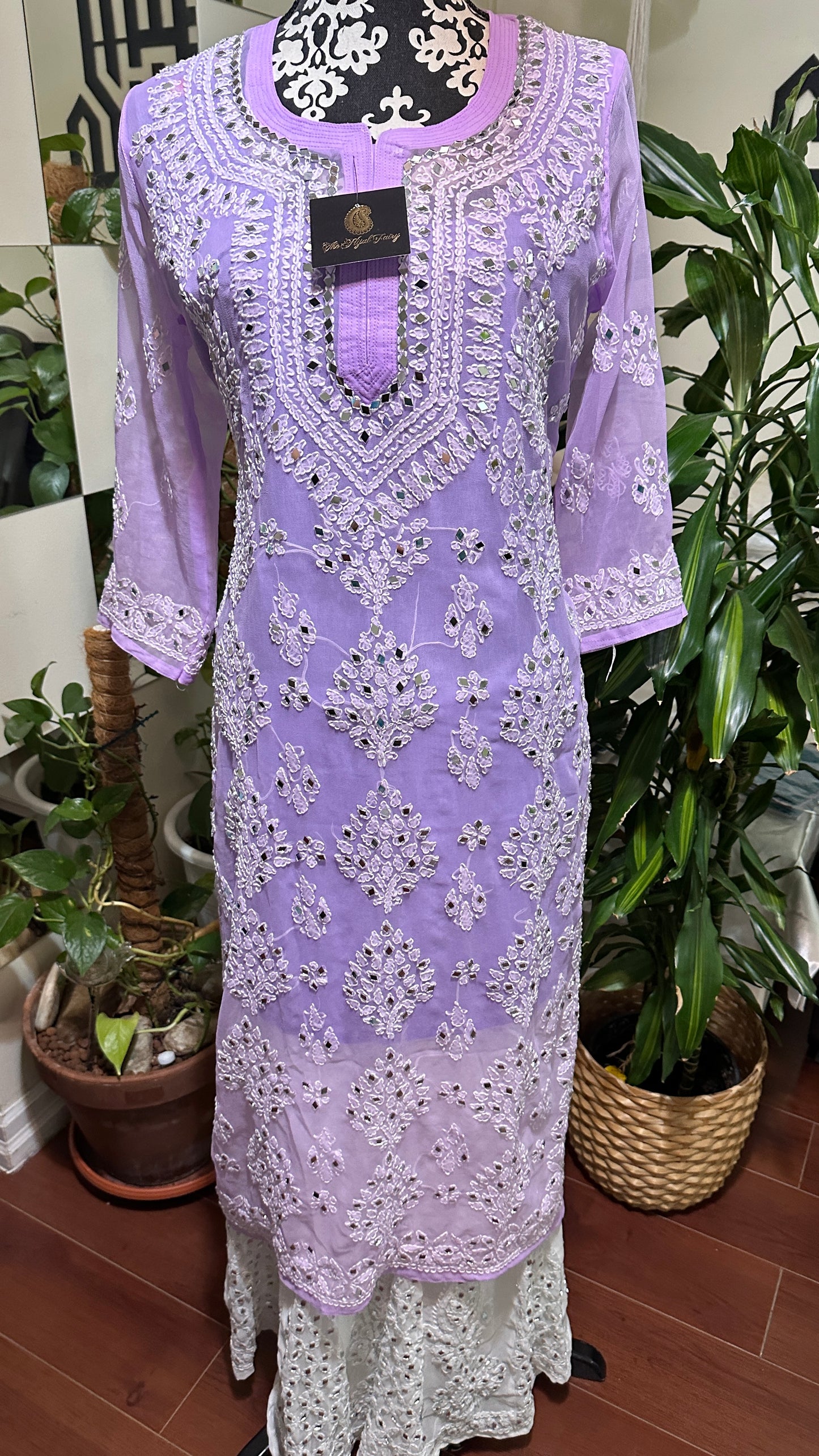 Lavender - Georgette Mirror Kurta