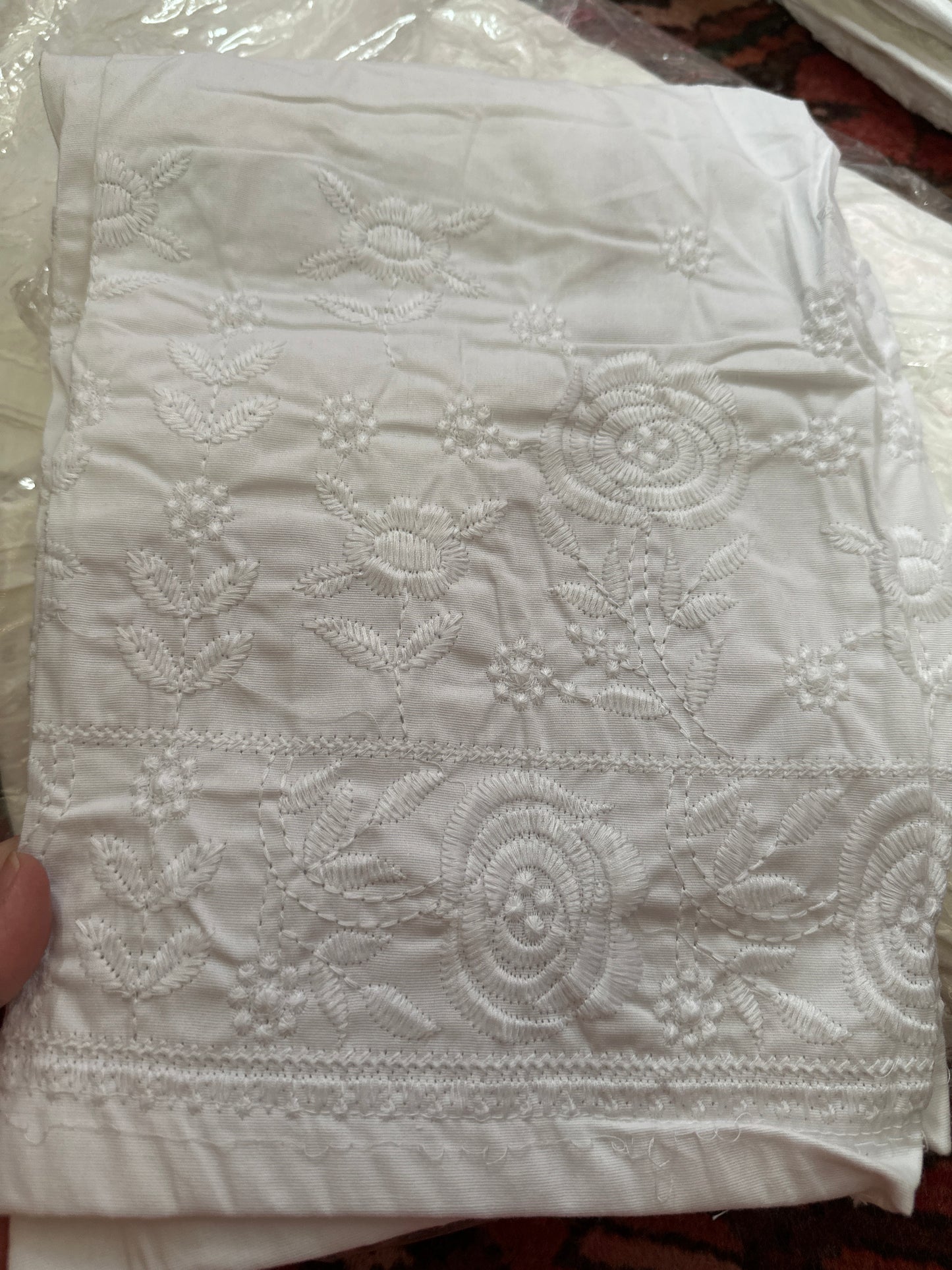 Chikankari Stretchable Plus Size Pants