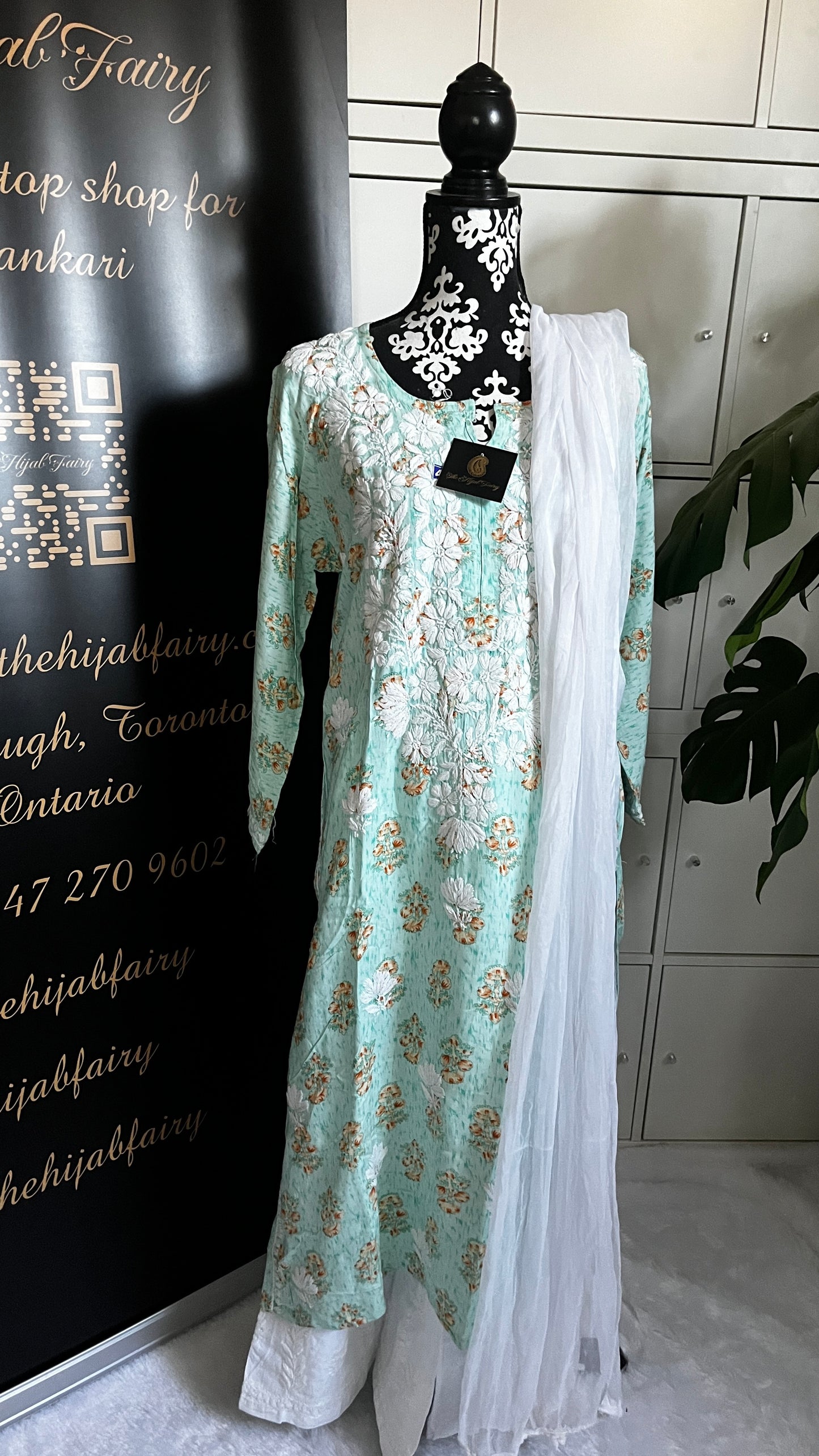 Rayon Printed Green Kurti (design C)