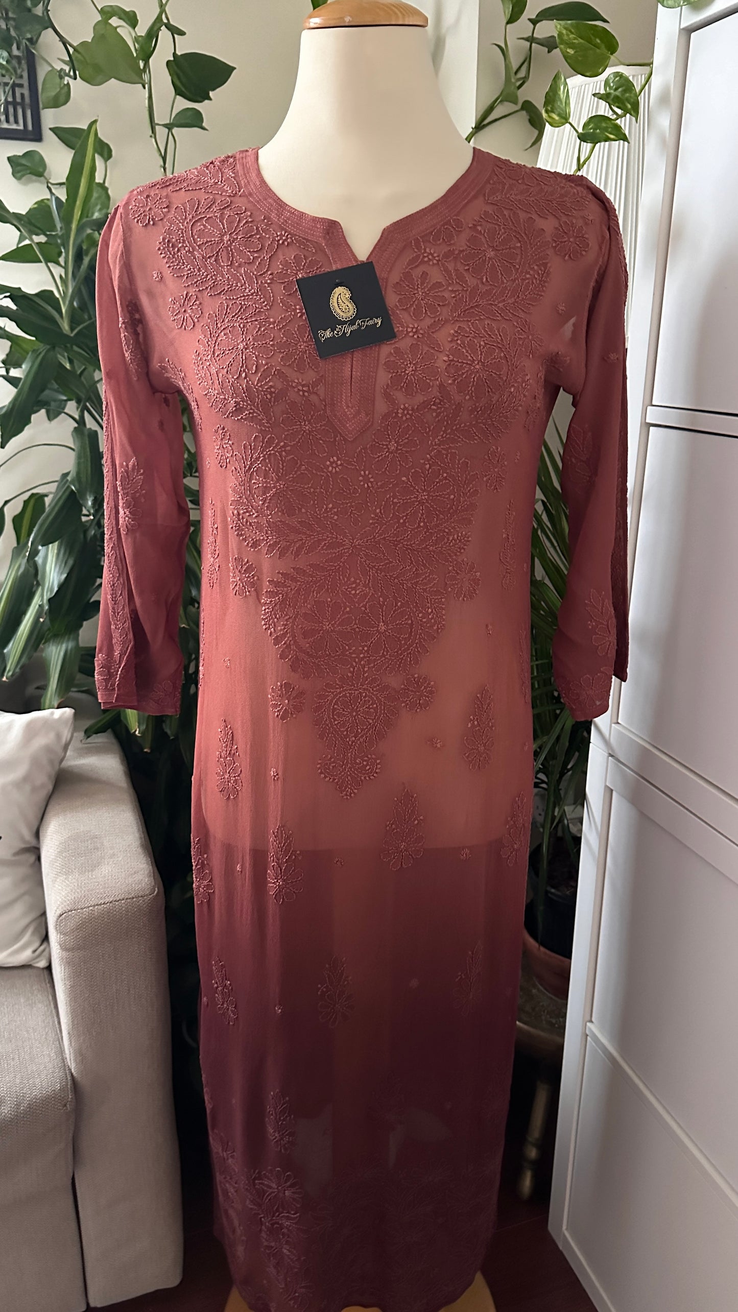 Amber Brown Ombré - Premium Viscose Kurti