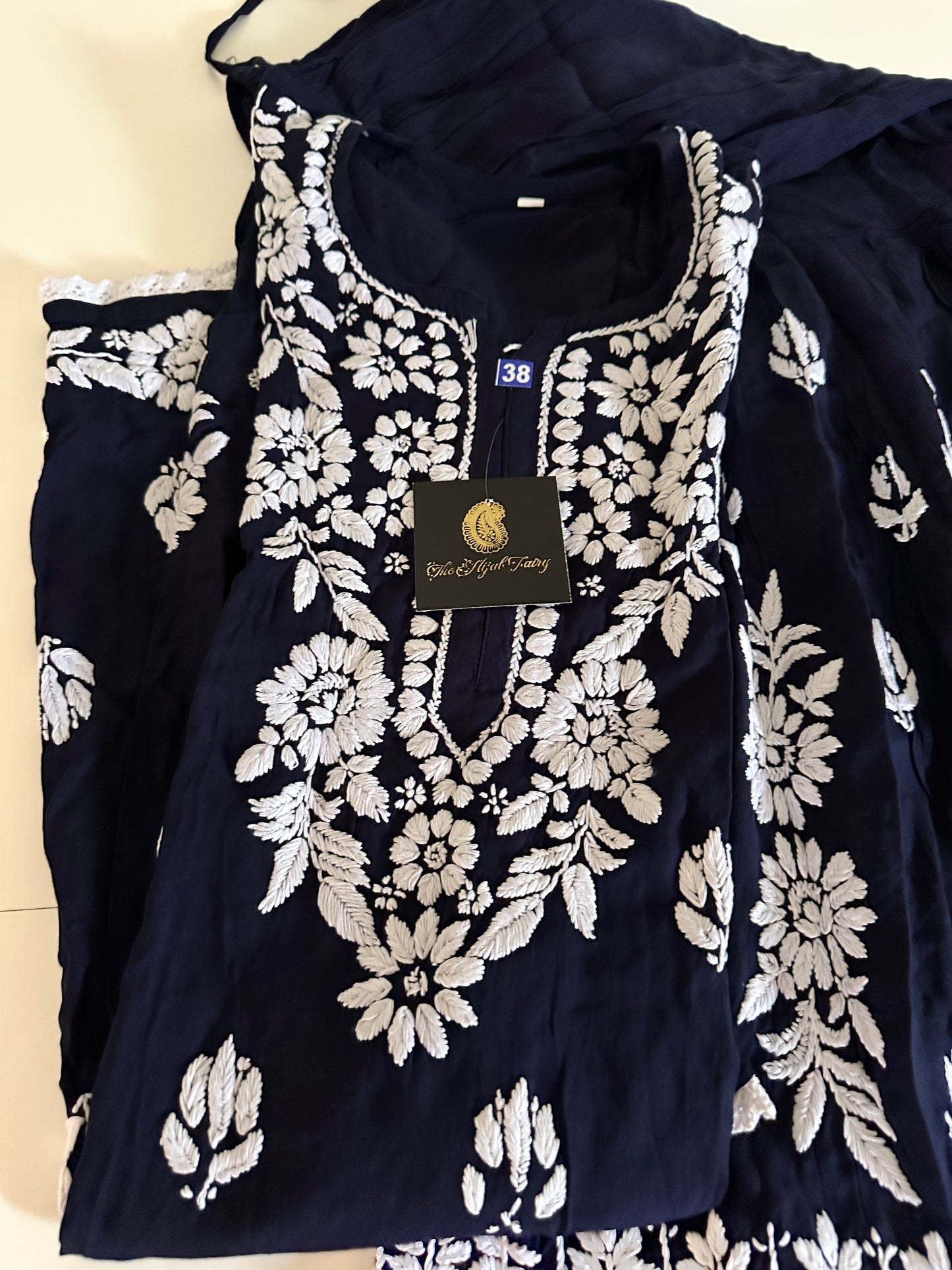 Navy Blue - Modal Gharara Set