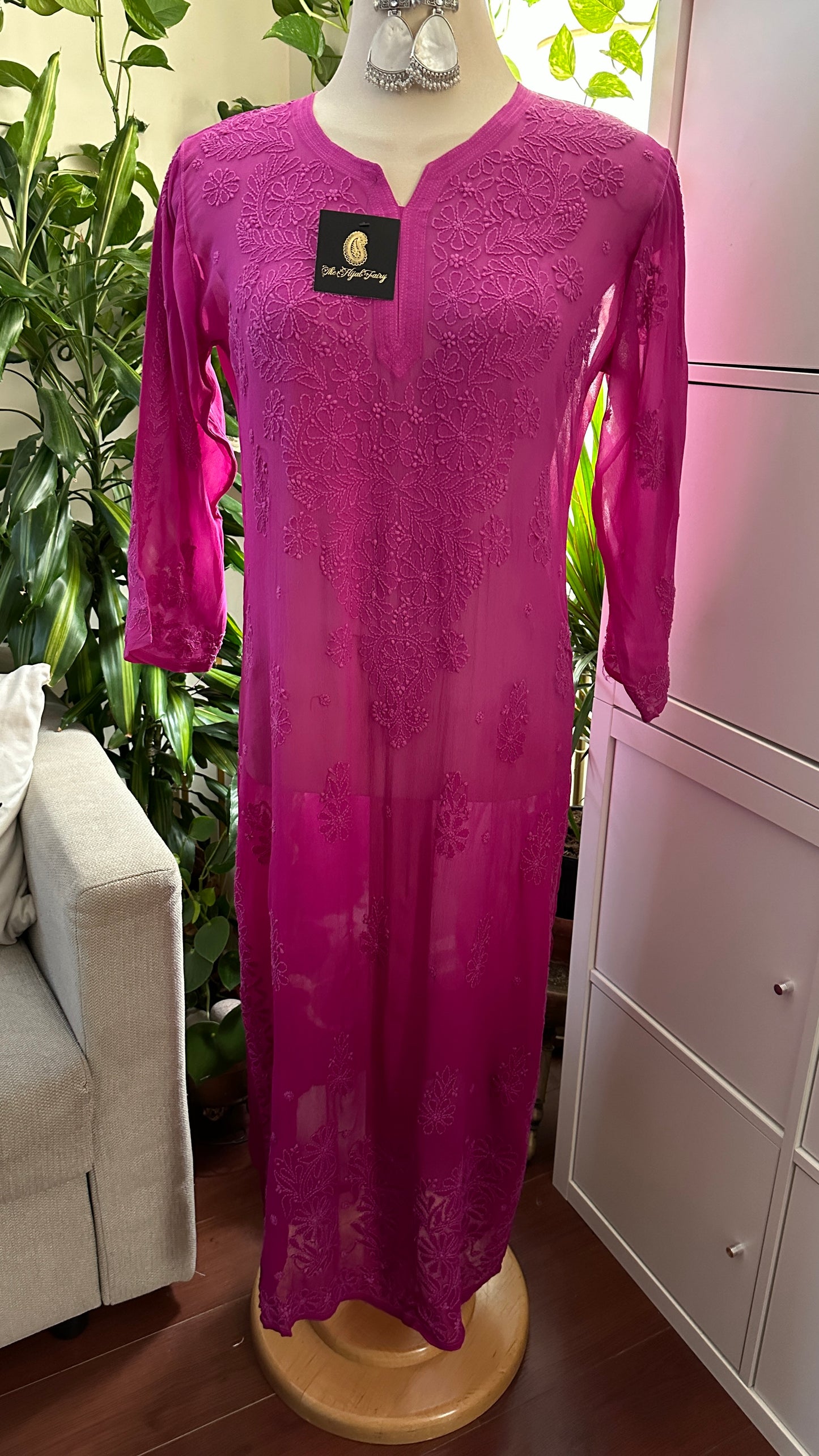 Magenta Ombré - Premium Viscose Kurti