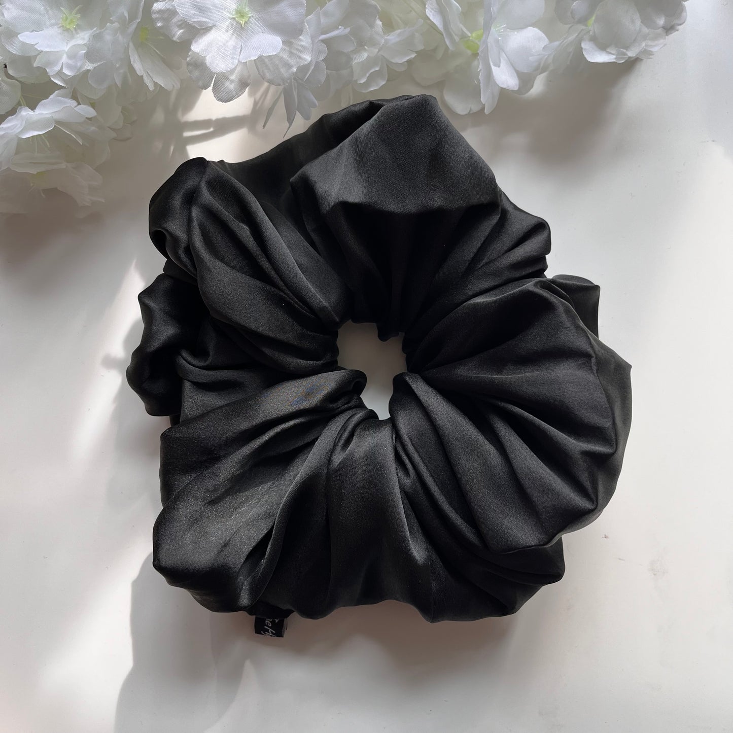 Black Satin Scrunchie