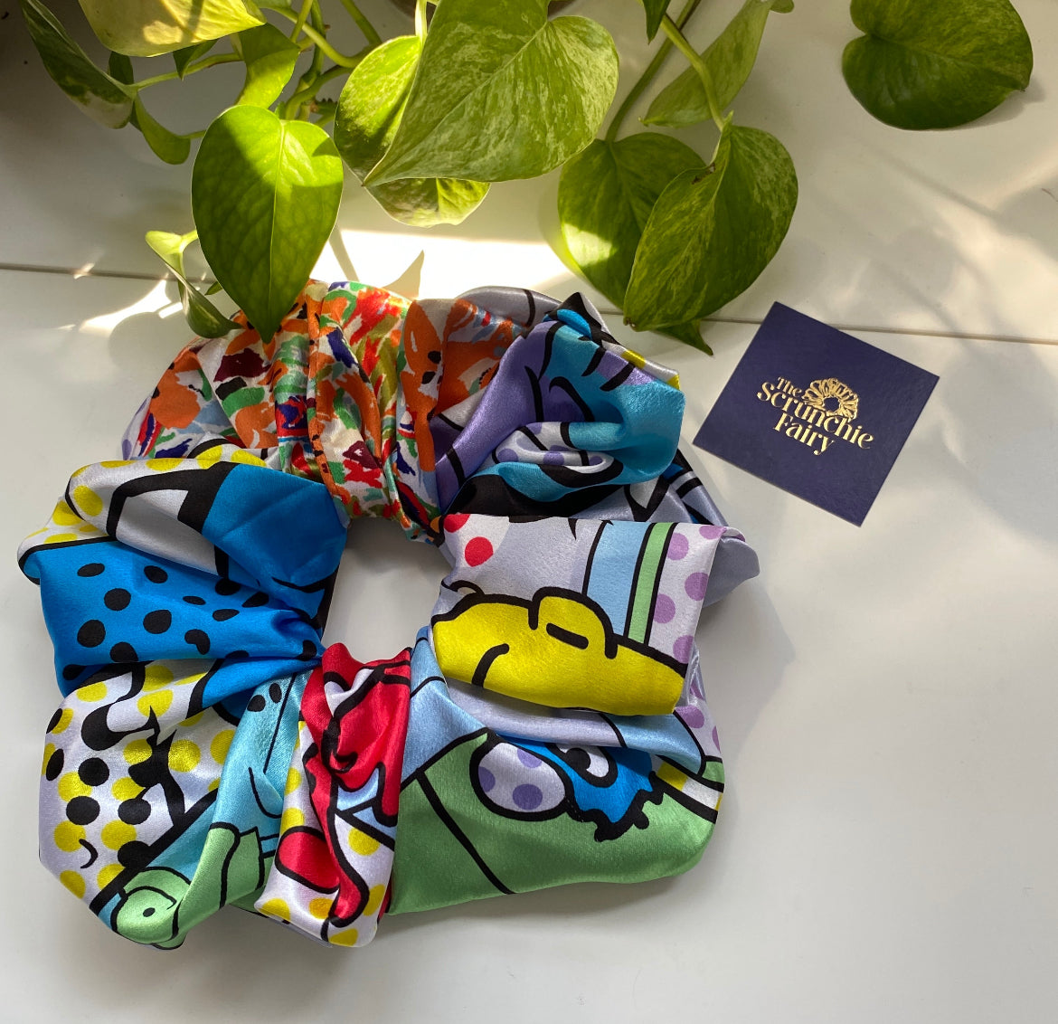 Celebrate! Dark Satin Scrunchie