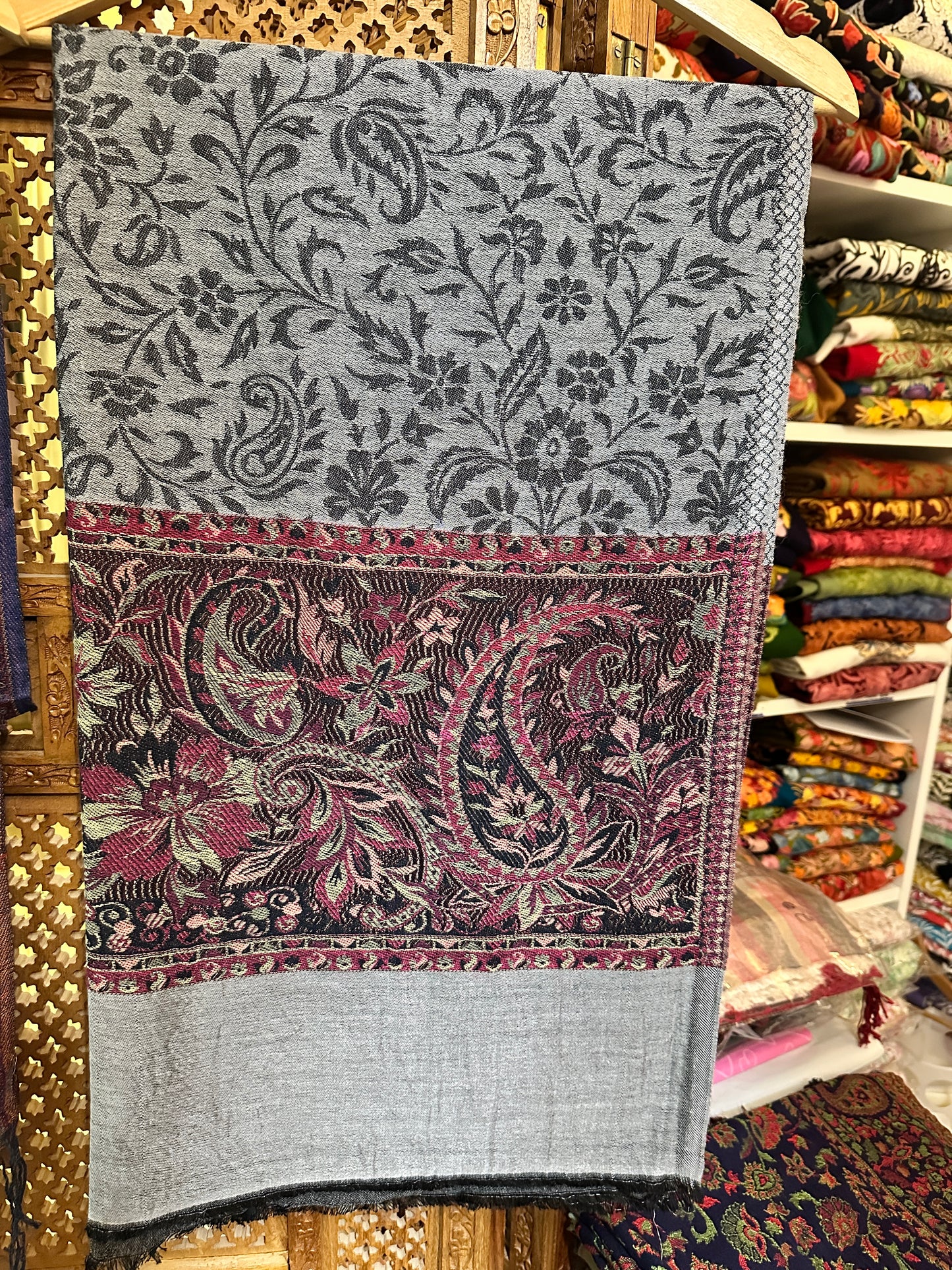 Kashmiri Kani Shawl (style-4) – Handwoven Luxury Wrap Traditional Kani Weave