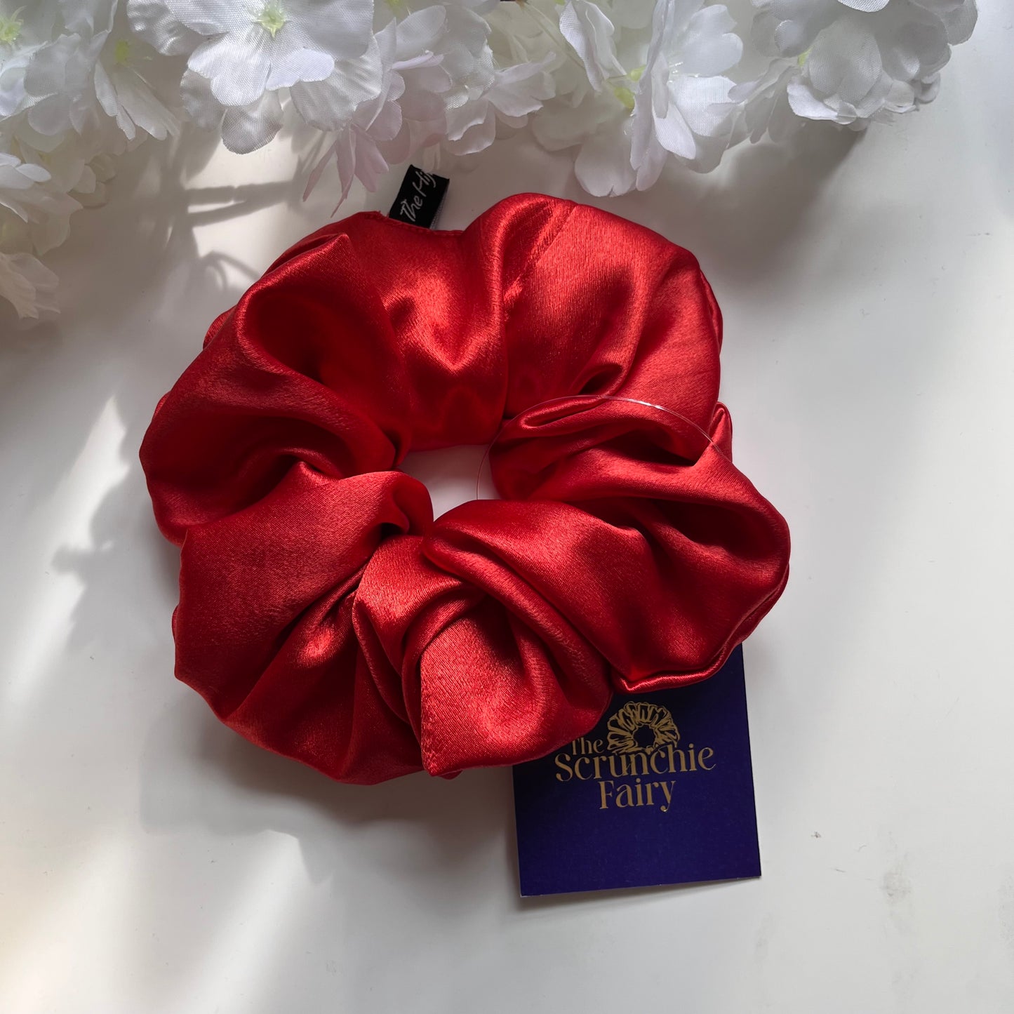 Rose Red Satin Scrunchie