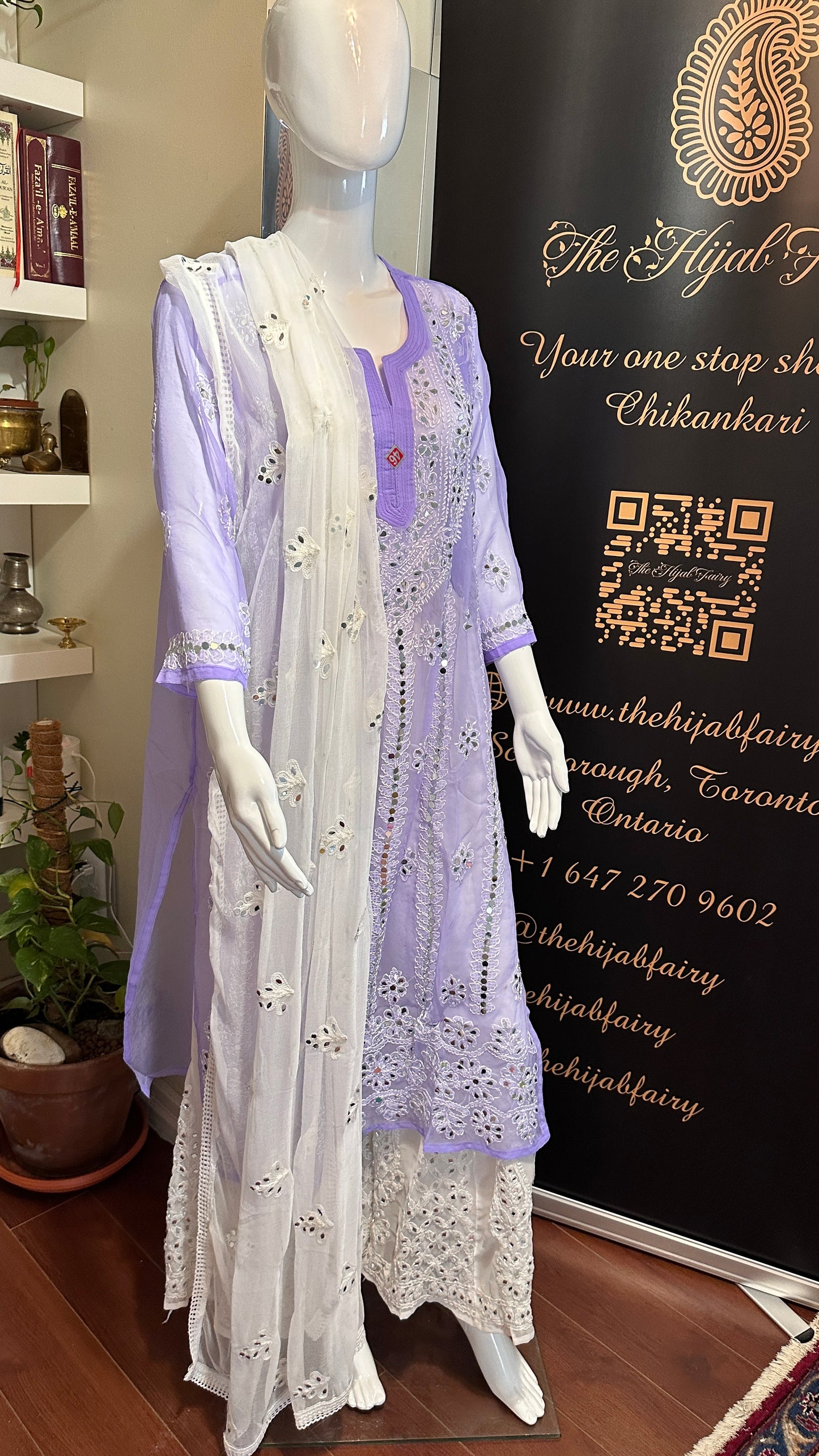 Lavender - Georgette Mirror Kurta