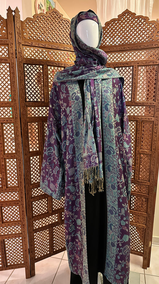 Pashmina Abaya - Purple