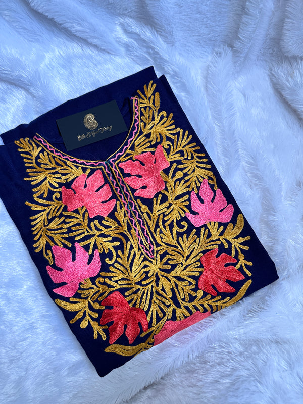 Pashmina Pheran - Navy Blue 8