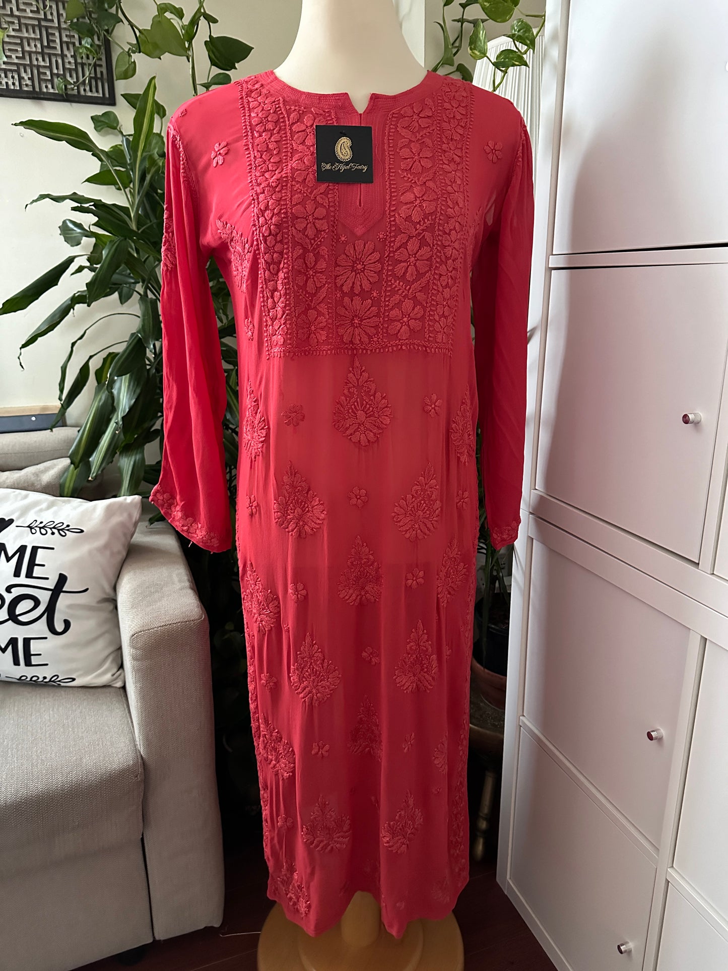 Coral Pink - Premium Viscose Kurti