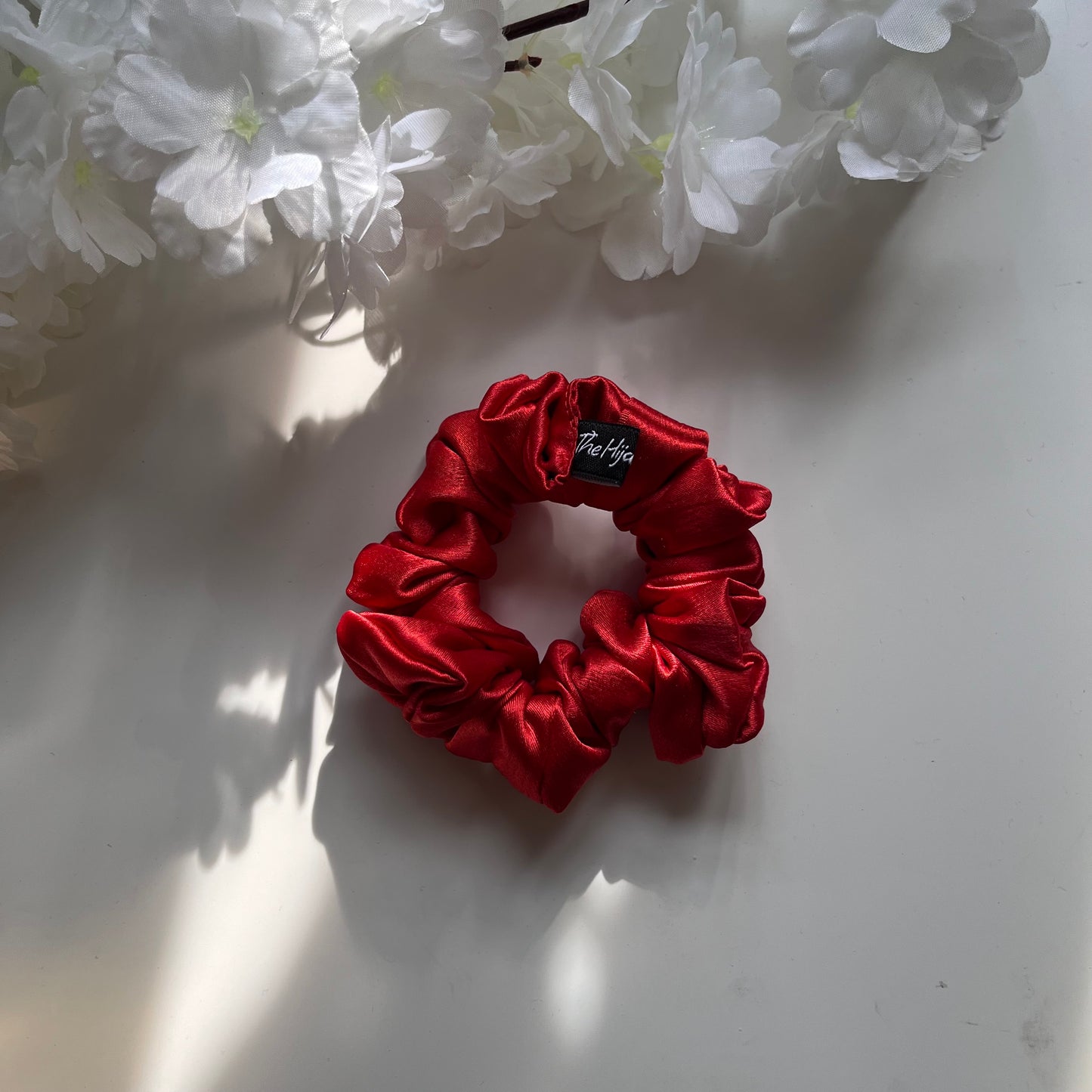 Rose Red Satin Scrunchie