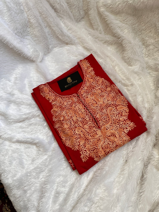 Pashmina Pheran - Red 2