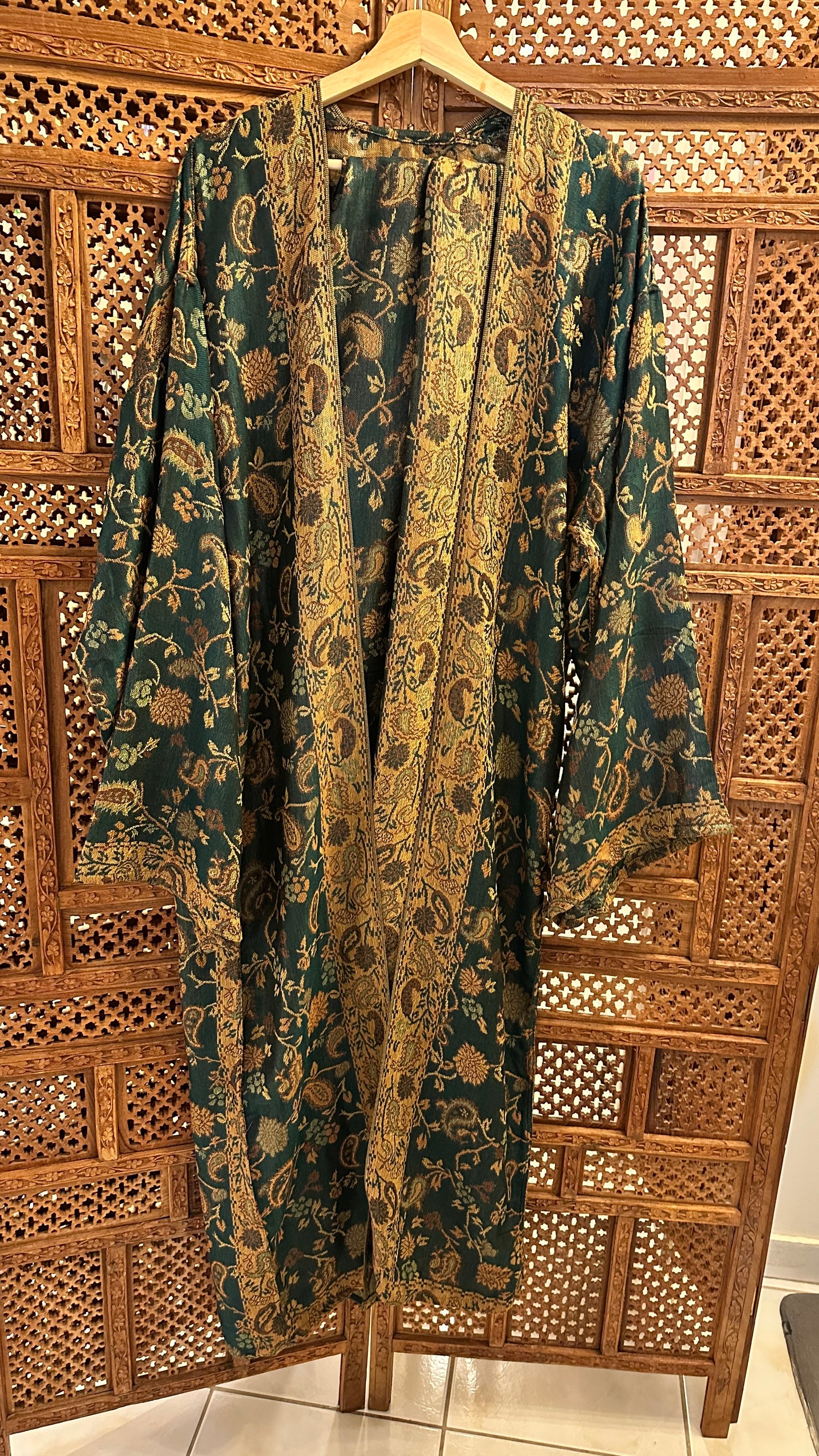 Pashmina Abaya - Peacock 2