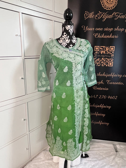 Organza Ombre Angrakha Green