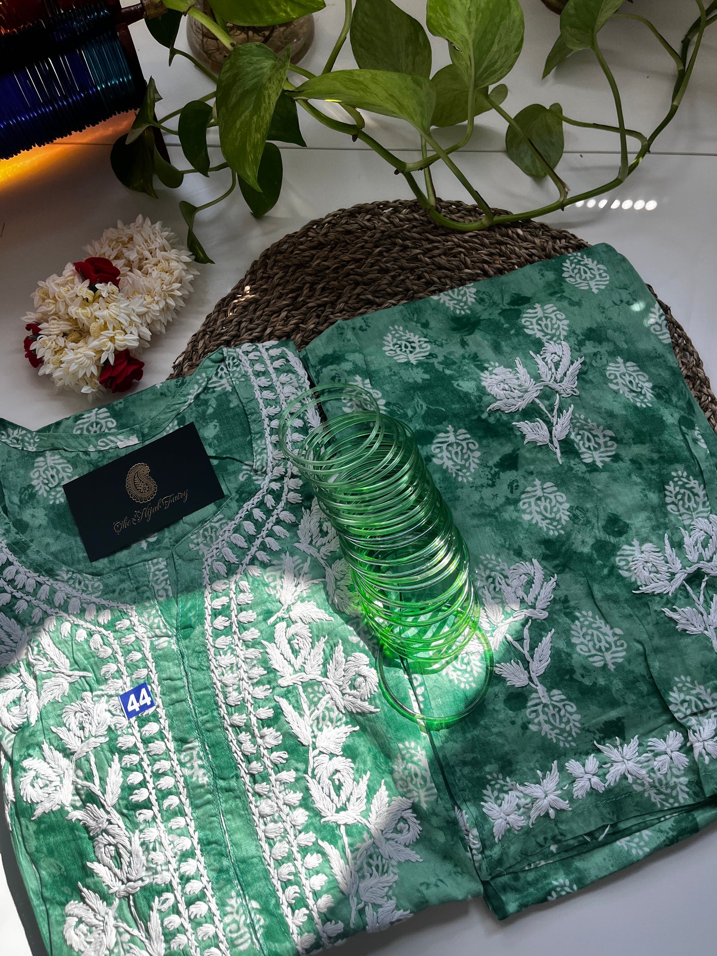 Green- Mul Printed Set - 2 Pc