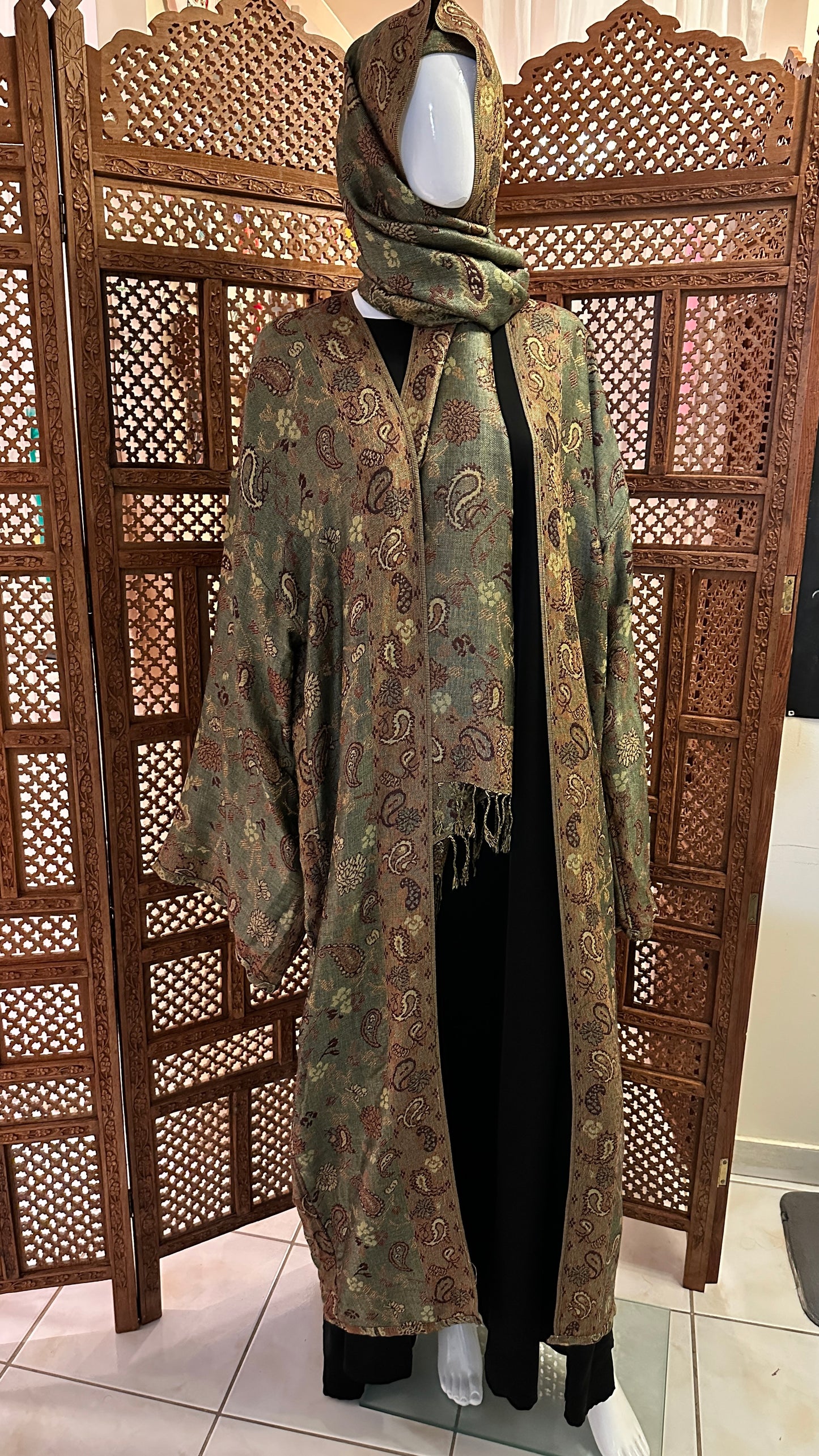 Pashmina Abaya - Green 1