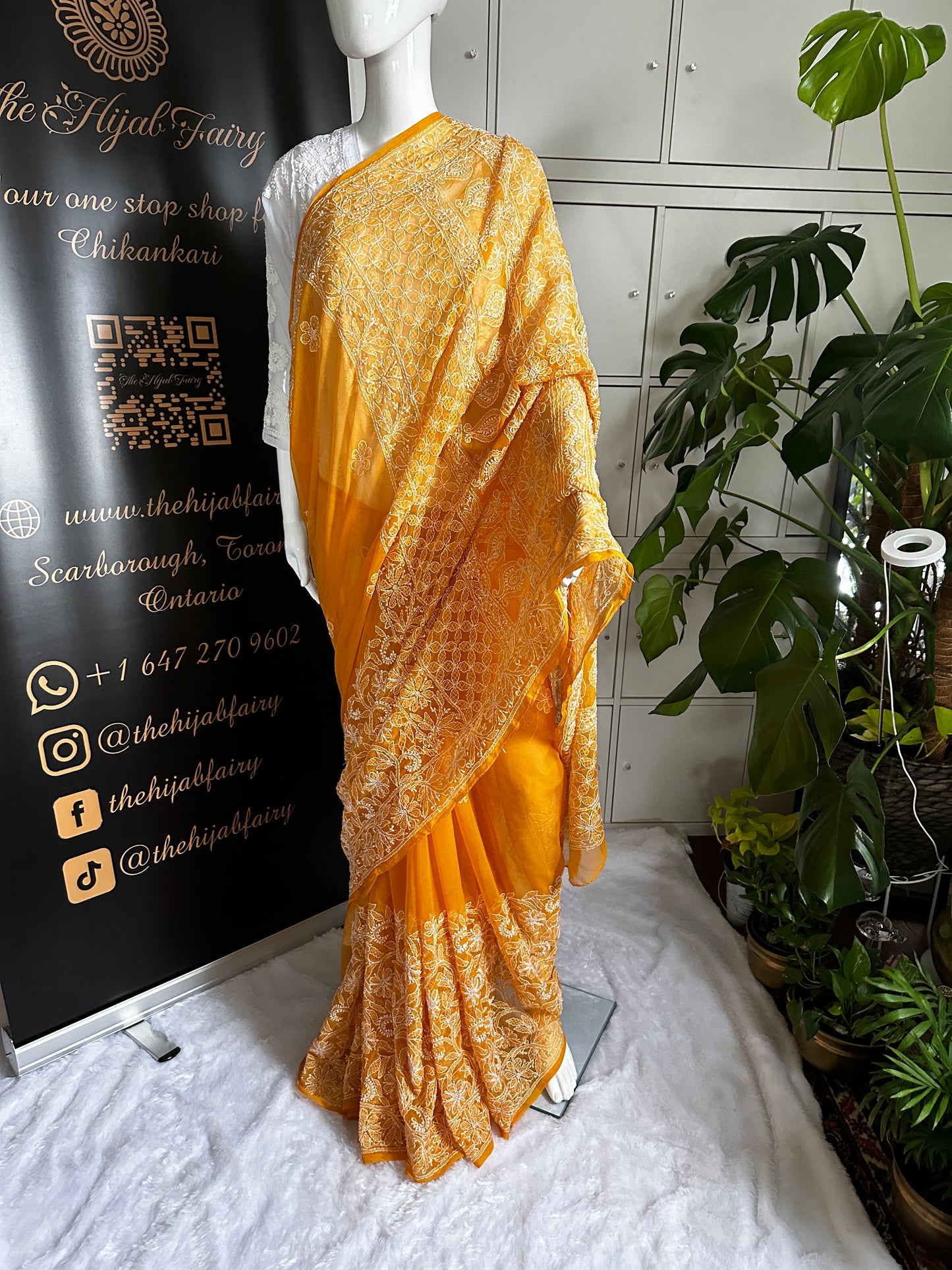 Mustard - Half Jaal Saree