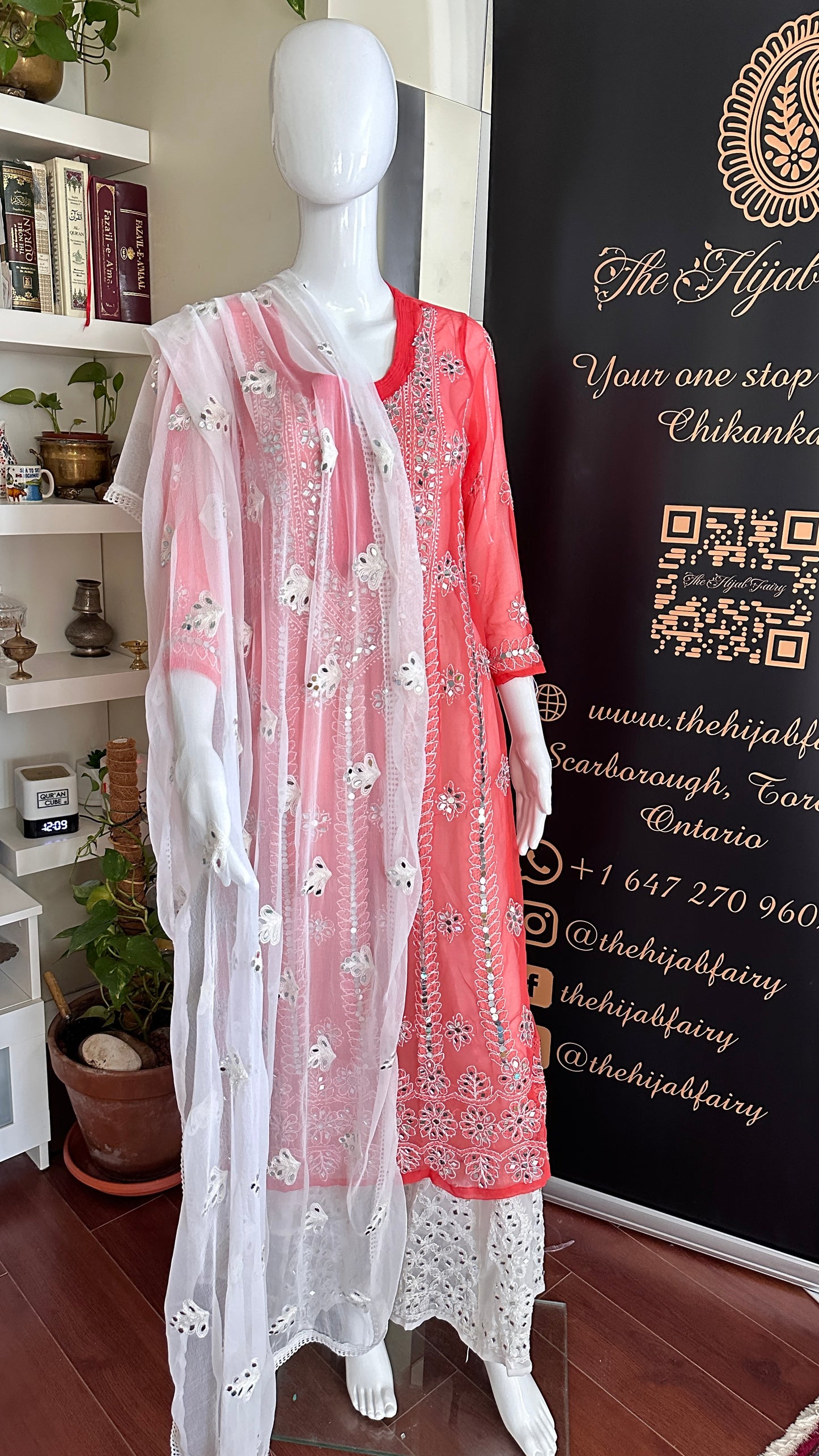 Coral - Georgette Mirror Kurta