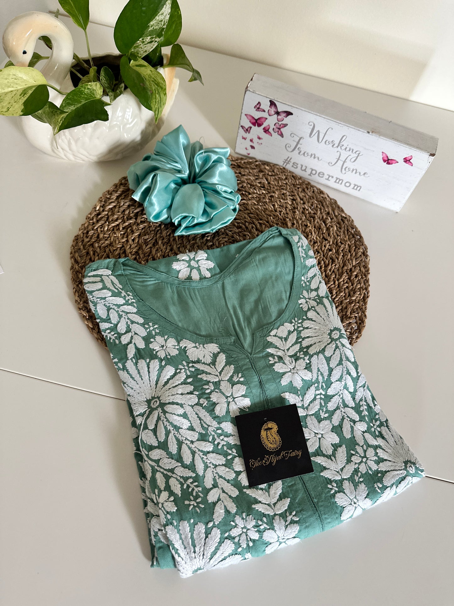 Jade Green - Modal Straight Long Kurta