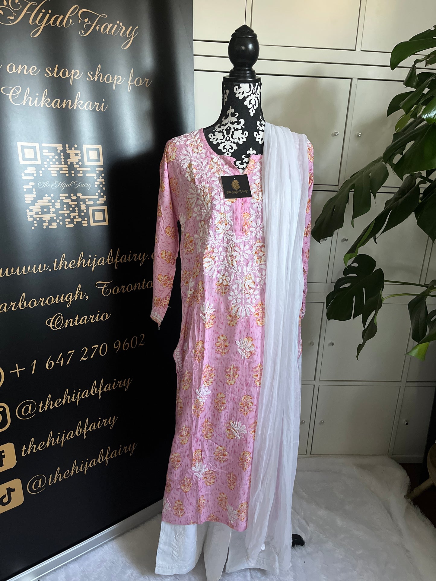 Rayon Printed Pink Kurti (design C)