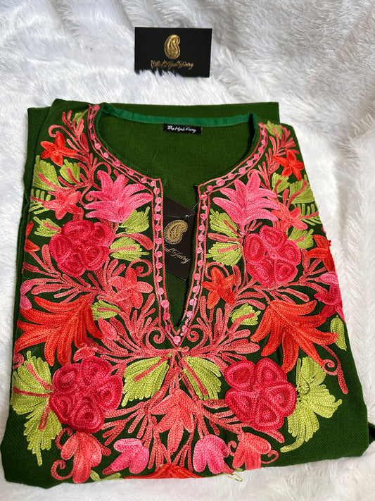 Pashmina Pheran - Green 3