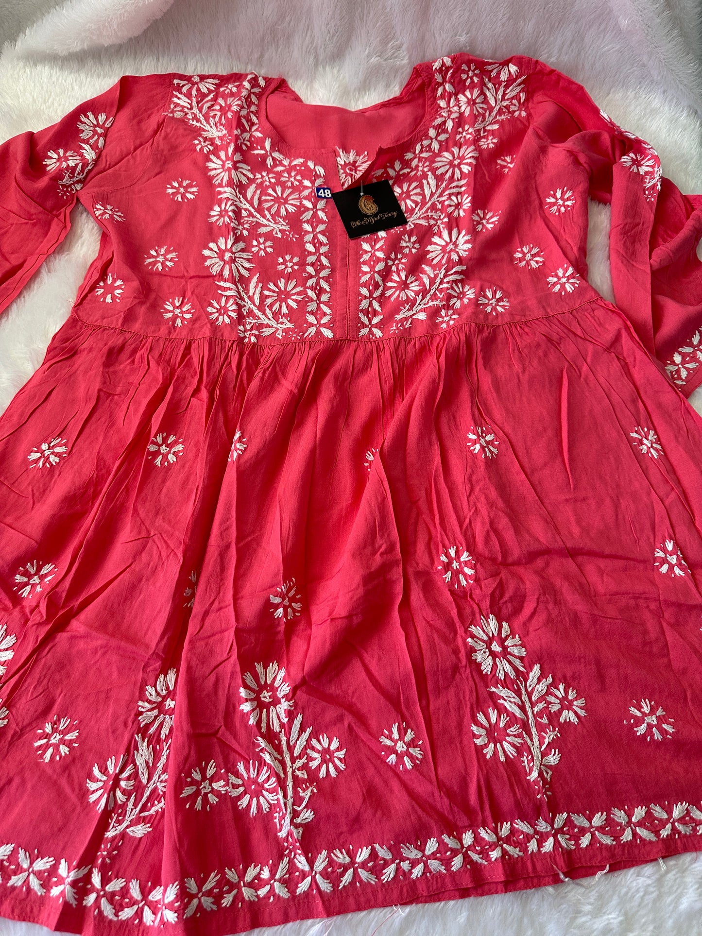 Gajari - Short Modal Chikankari Frock