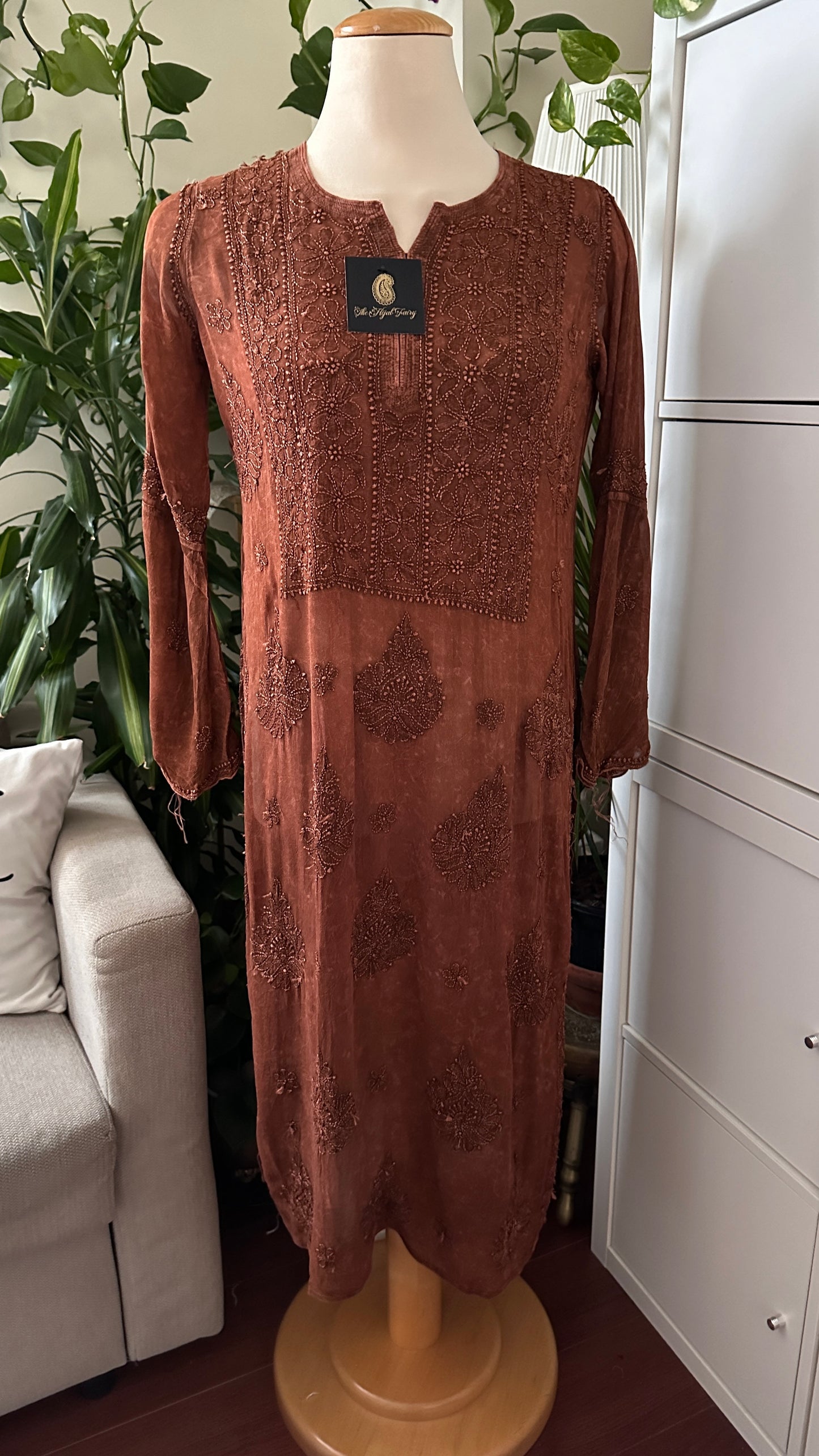 Pecan Brown - Premium Viscose Kurti