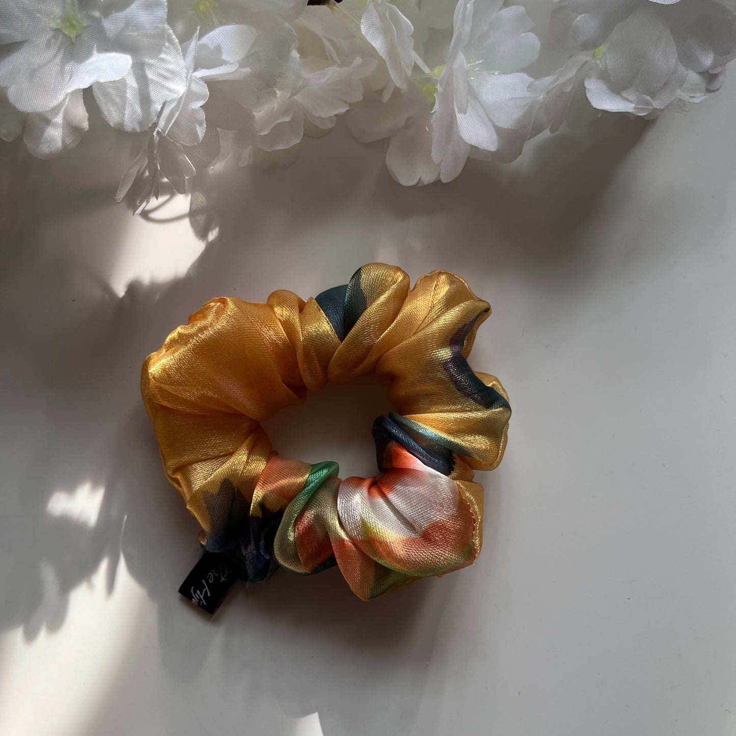 Yellow Organza Scrunchie