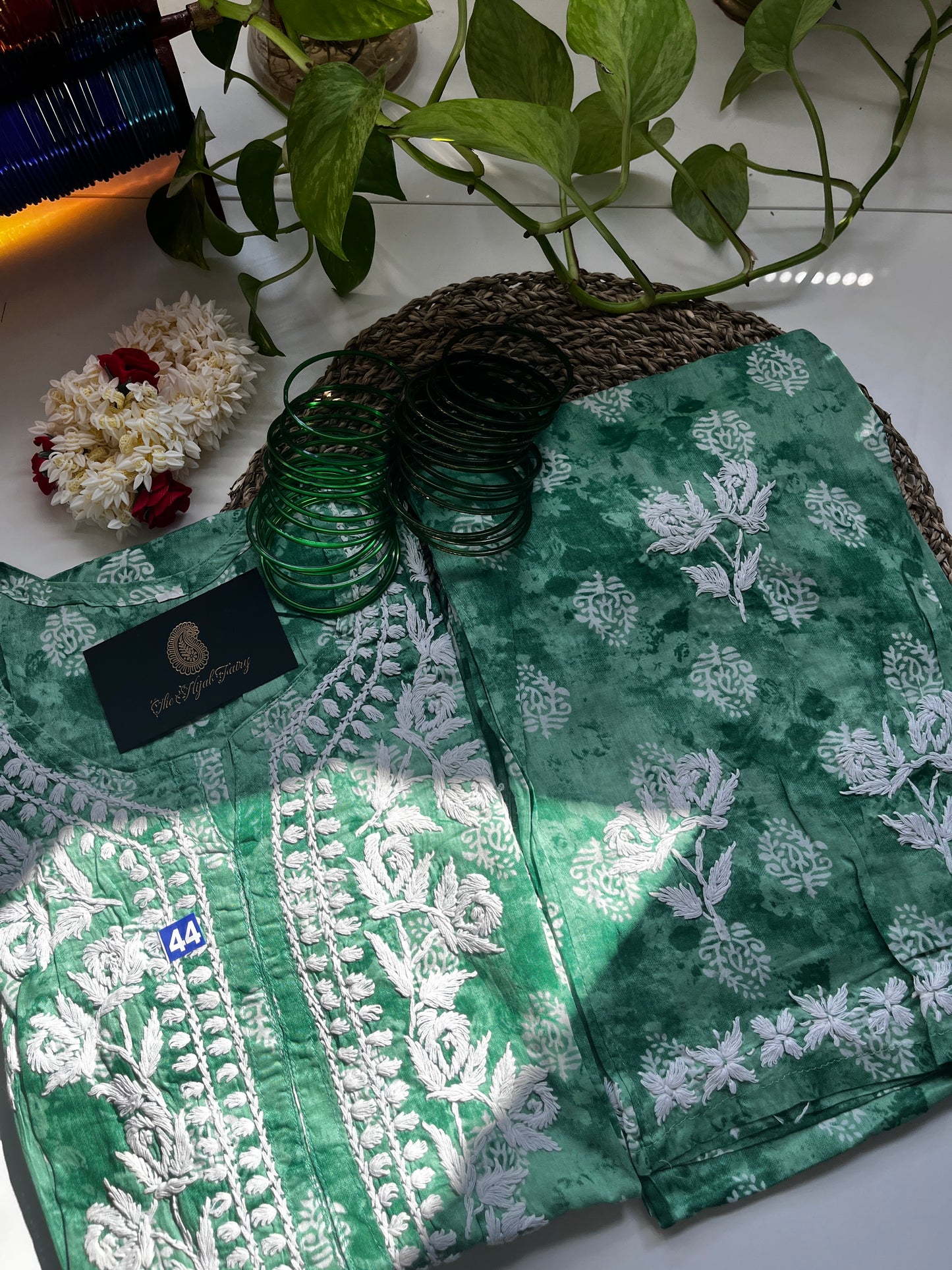 Green- Mul Printed Set - 2 Pc