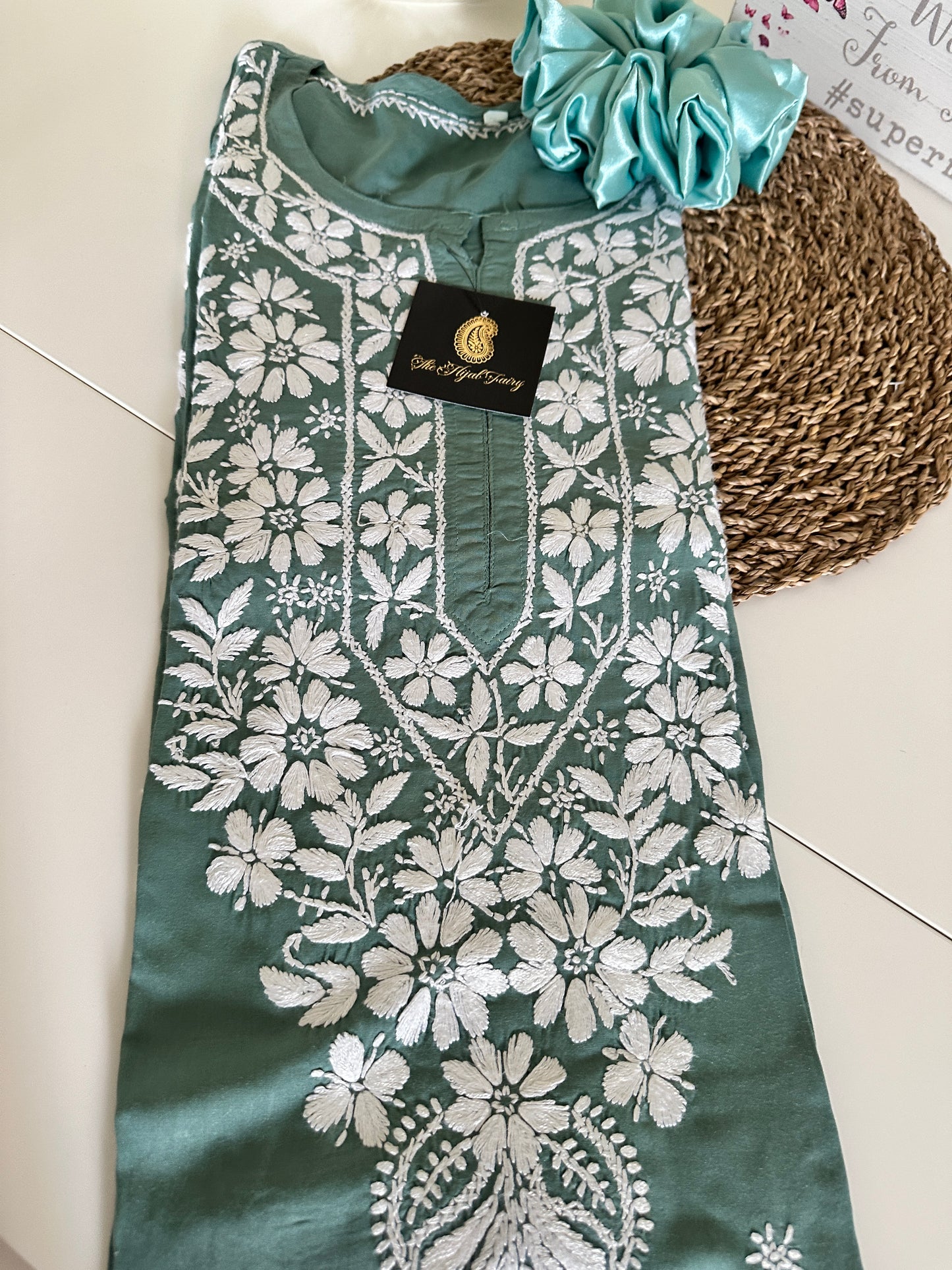 Jade Green - Modal Straight Long Kurta
