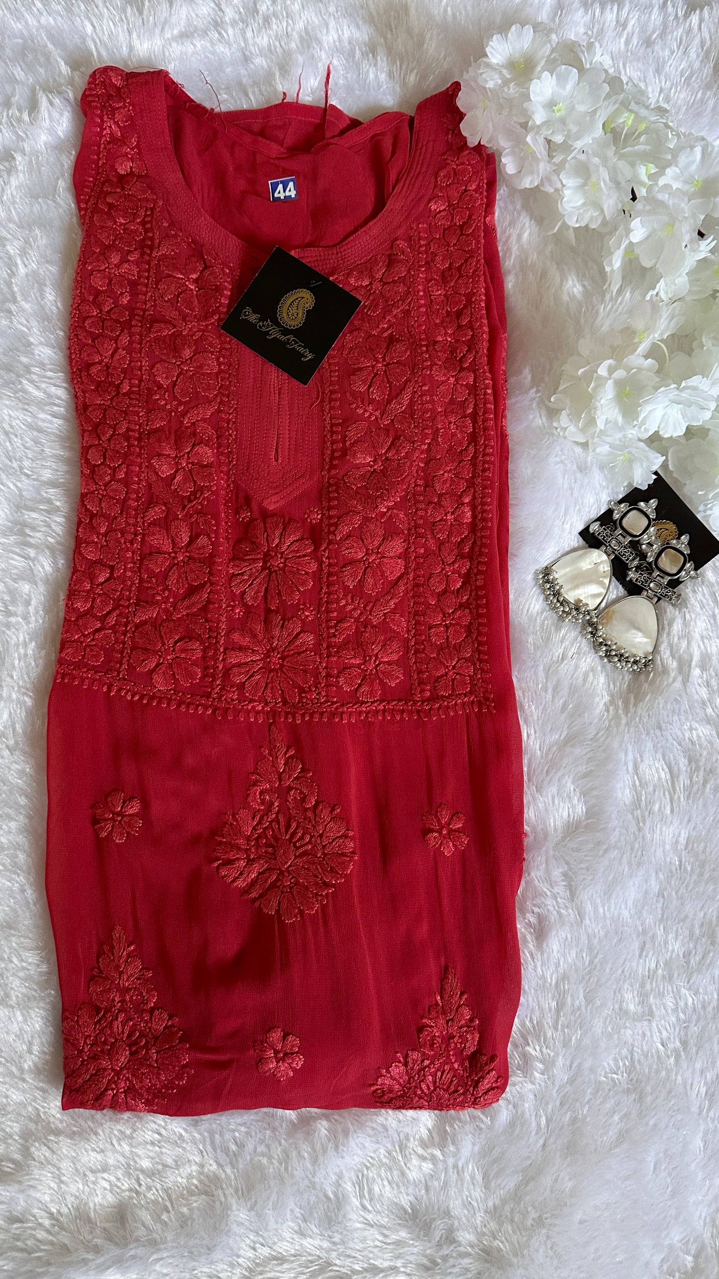 Coral Pink - Premium Viscose Kurti